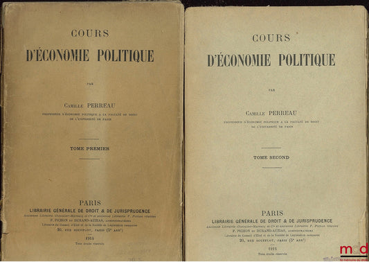 PERREAU (Camille) – COURSE IN POLITICAL ECONOMY