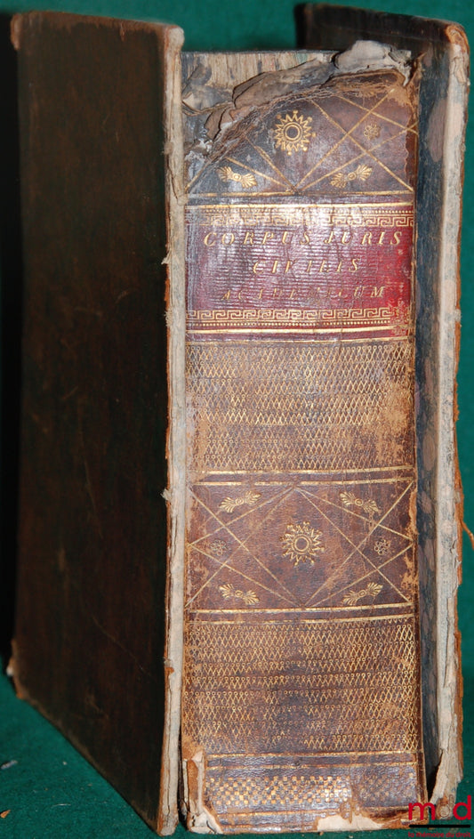 FREIESLEBEN (Christophe Henri) alias FERROMONTANO – CORPUS JURIS CIVILIS ACADEMICUM IN SUAS PARTES DISTRIBUTUM, USUIQUE MODERNO ITA ACCOMODATUM, UT NUNC STUDIOSORUM QUIVIS, ETIAM TYRO, UNO QUASI INTUITO, OMNES LEGES DIGESTORUM ET CODICIS, OMNESQUE TITULOS