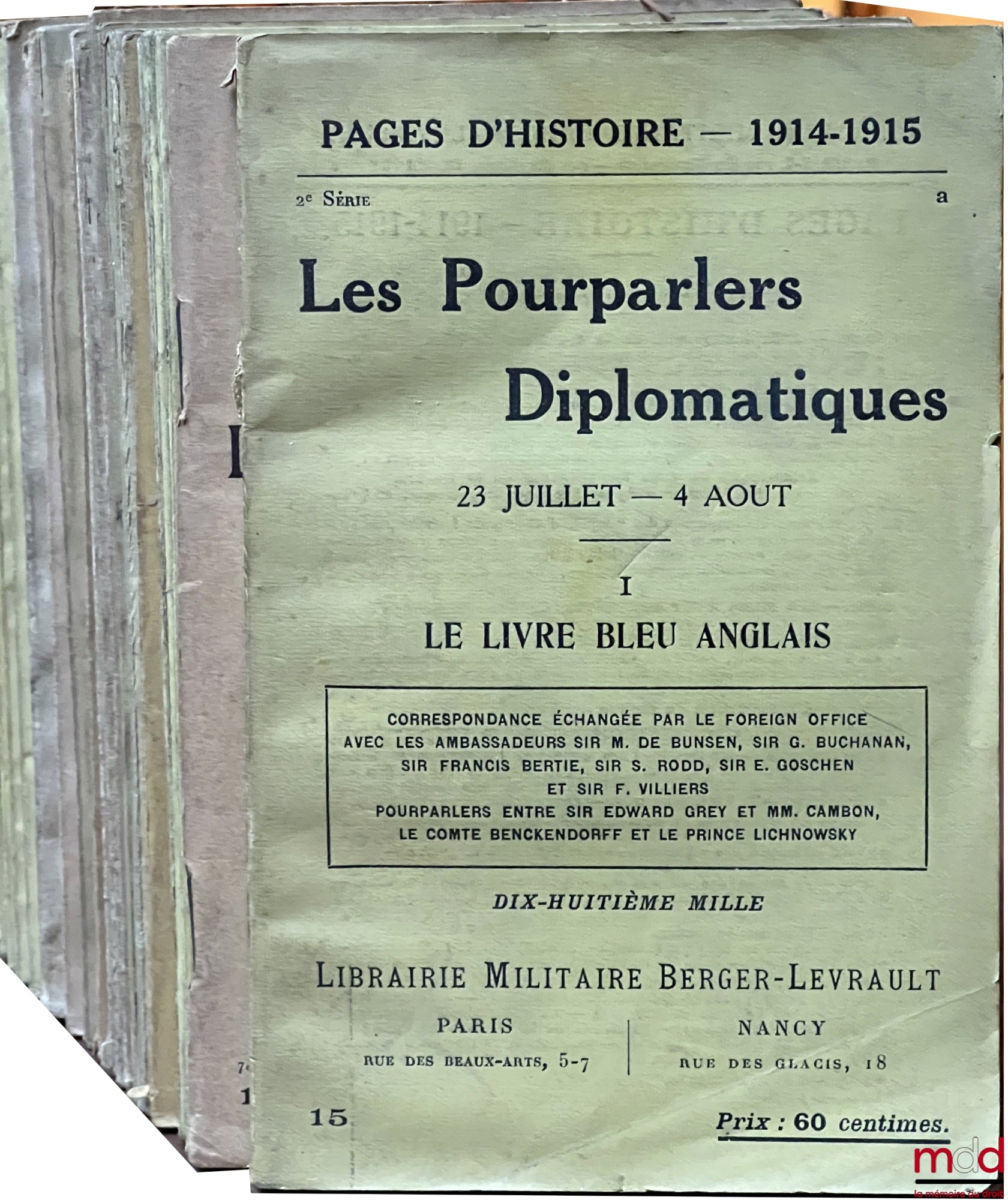 [Périodique - Première Guerre mondiale] – PAGES D’HISTOIRE 1914-1915 (19 fasc. au total)