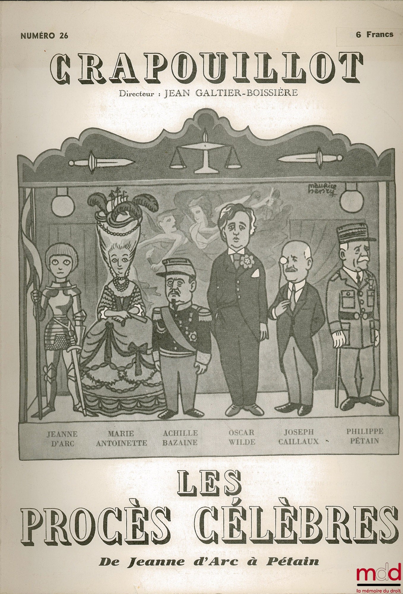 [Revue] – LE CRAPOUILLOT, n° 26, Octobre 1955 : LES PROCÈS CÉLÈBRES DE JEANNE D’ARC À PÉTAIN