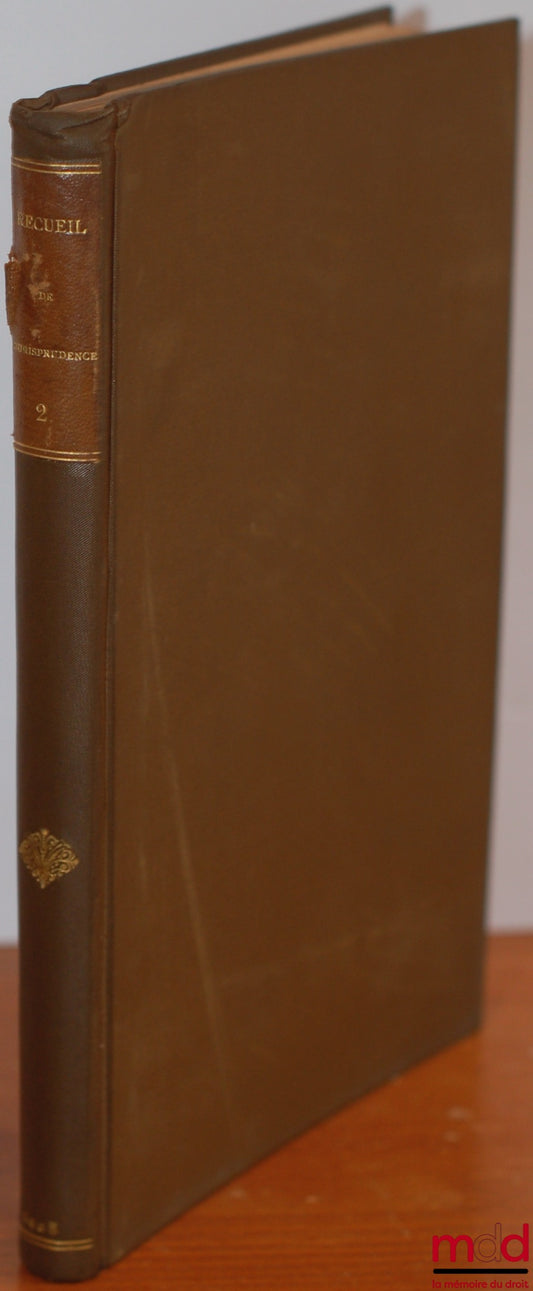RECUEIL DE JURISPRUDENCE DE L’ADMINISTRATION DES CONTRIBUTIONS INDIRECTES SUIVI DE TABLES CHRONOLOGIQUES ET ANALYTIQUE CONCERNANT LES JUGEMENTS ET ARRÊTS PUBLIÉS, 1° Dans le présent recueil : durant les années 1886, 1888 et 1900 - 1905 ; 2° Dans le Journa