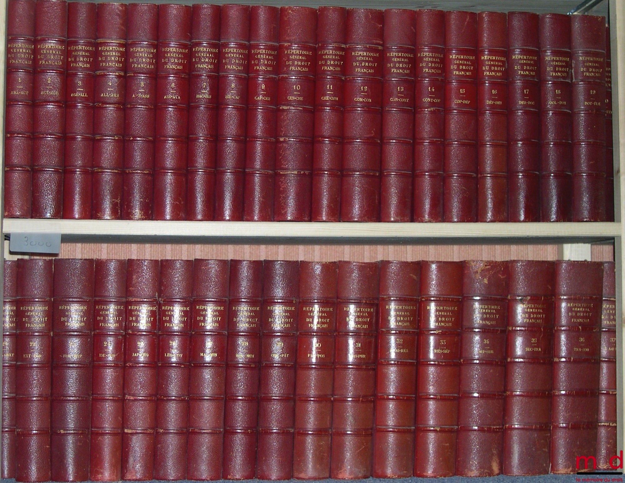 [FUZIER-HERMAN (Édouard)] – REPERTOIRE GENERAL ALPHABETIQUE DU DROIT FRANÇAIS FONDE PAR ÉDOUARD FUZIER HERMAN