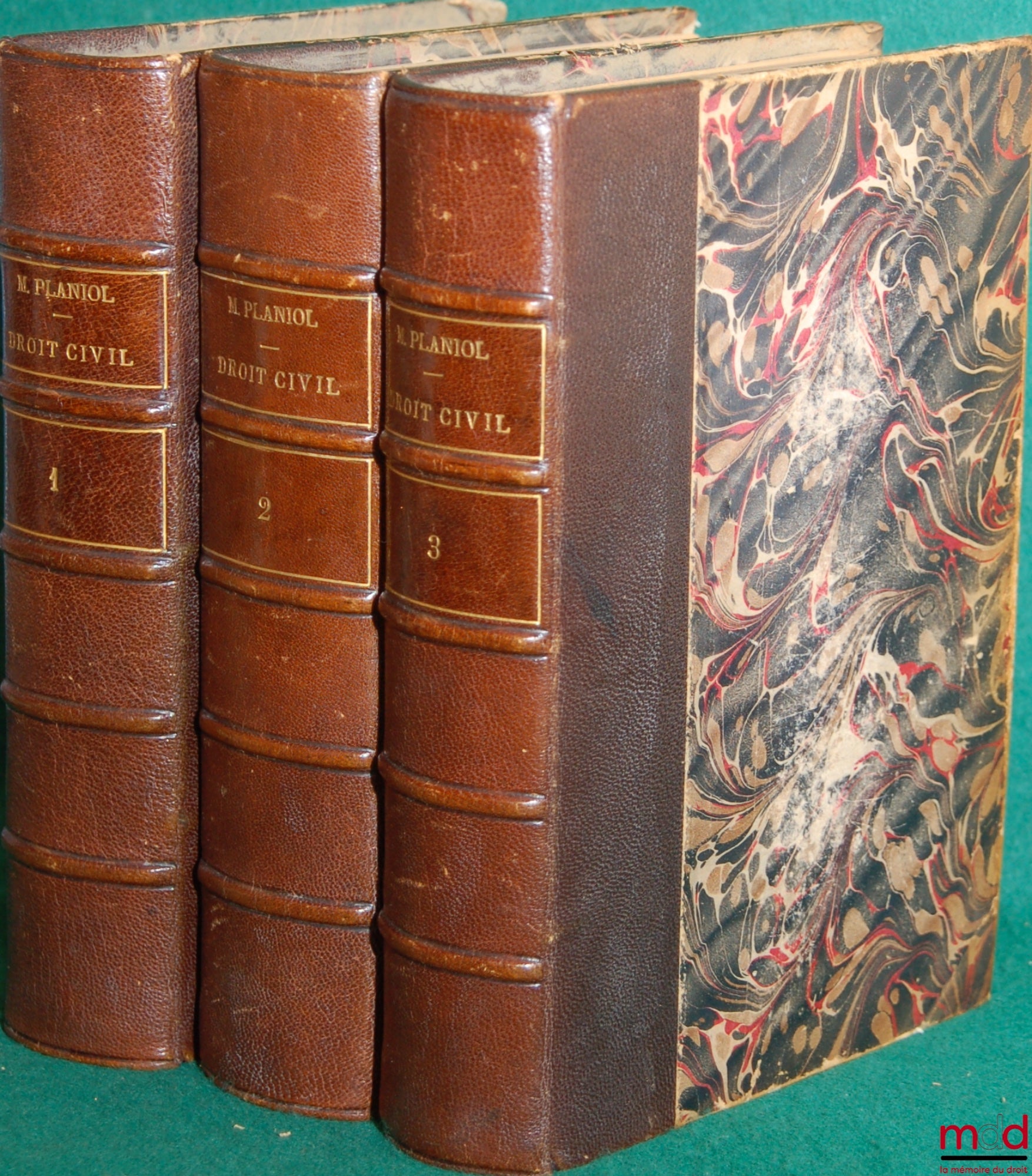 PLANIOL (Marcel) – TRAITÉ ÉLÉMENTAIRE DE DROIT CIVIL, 1ère éd. : t. I : Principes généraux. Théorie générale des personnes. Les Biens. - Filiation. - Incapables. t. II : Les preuves. Théorie générale des obligations. Les contrats. Privilèges et hypothèque