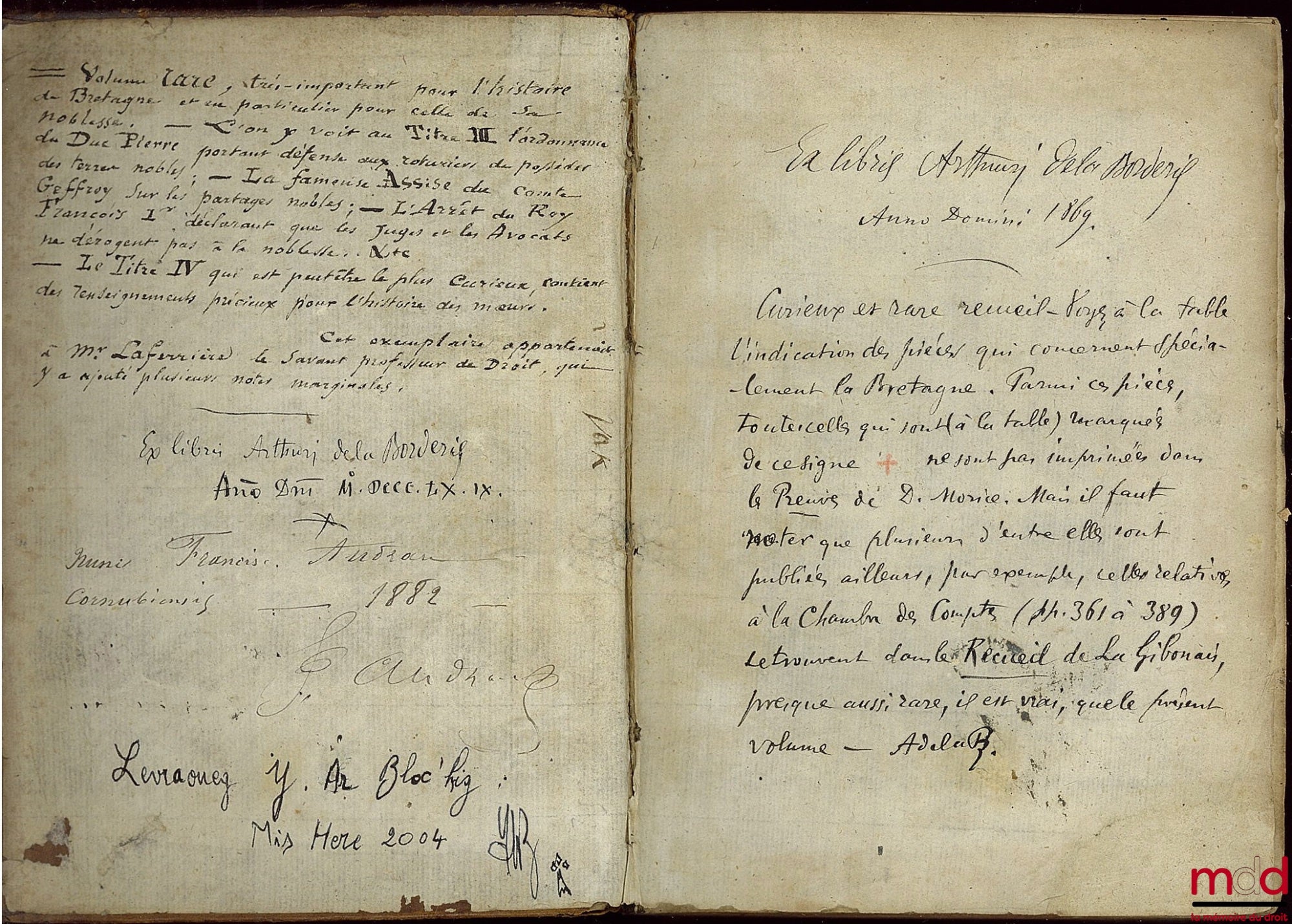 EDICTS ET ORDONNANCES ROYAUX PUBLIÉES ET REÇUES AU PAYS DE BRETAGNE avec plusieurs règlementsl et arrêts extraits des registres de la cour de parlement dudit pays tant sur le fait de la justice, abréviation des procès et ordre judiciaire qu’autres diverse