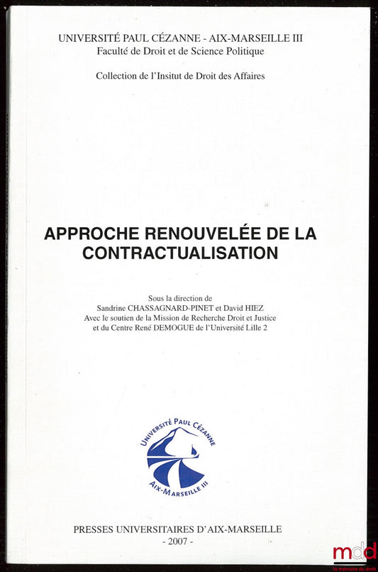 [Collectif] – APPROCHE RENOUVELÉE DE LA CONTRACTUALISATION