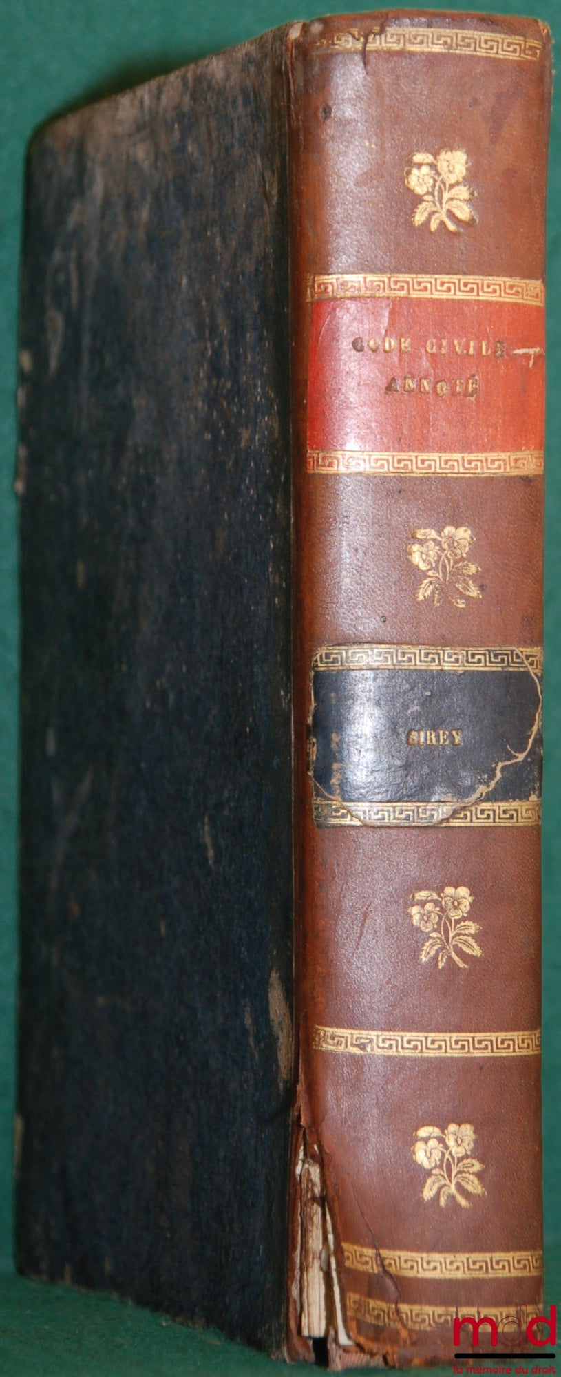 [Code civil], SIREY (Jean-Baptiste) – CODE CIVIL ANNOTÉ DES DISPOSITIONS ET DÉCISIONS DE LA LÉGISLATION ET DE LA JURISPRUDENCE, avec renvoi, pour l’indication des matières, aux principaux Recueils de Jurisprudence