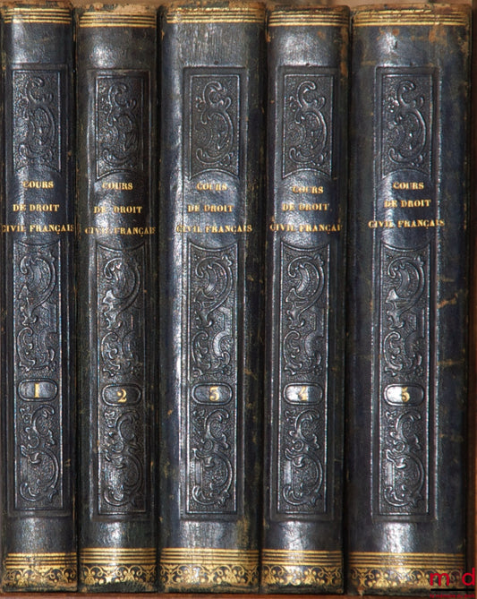 AUBRY (Charles) et RAU (Charles-Frédéric) – COURS DE DROIT CIVIL FRANÇAIS traduit de l’allemand de M. C. S. ZACHARIÆ, 2e éd.