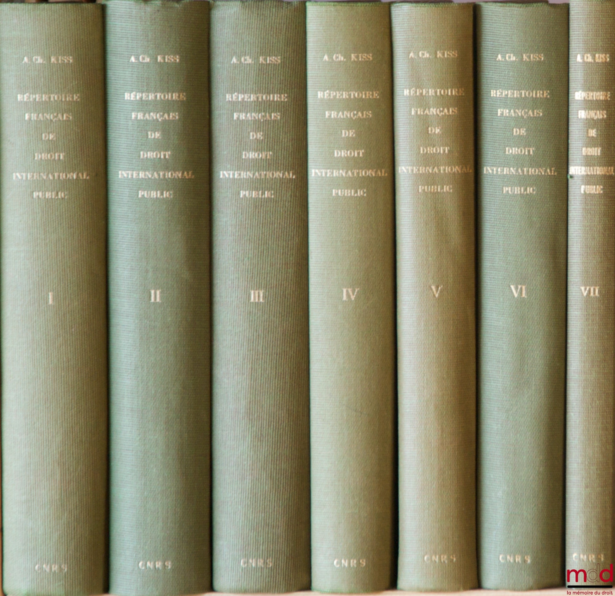 KISS (Alexandre-Charles) – RÉPERTOIRE DE LA PRATIQUE FRANÇAISE EN MATIÈRE DE DROIT INTERNATIONAL PUBLIC