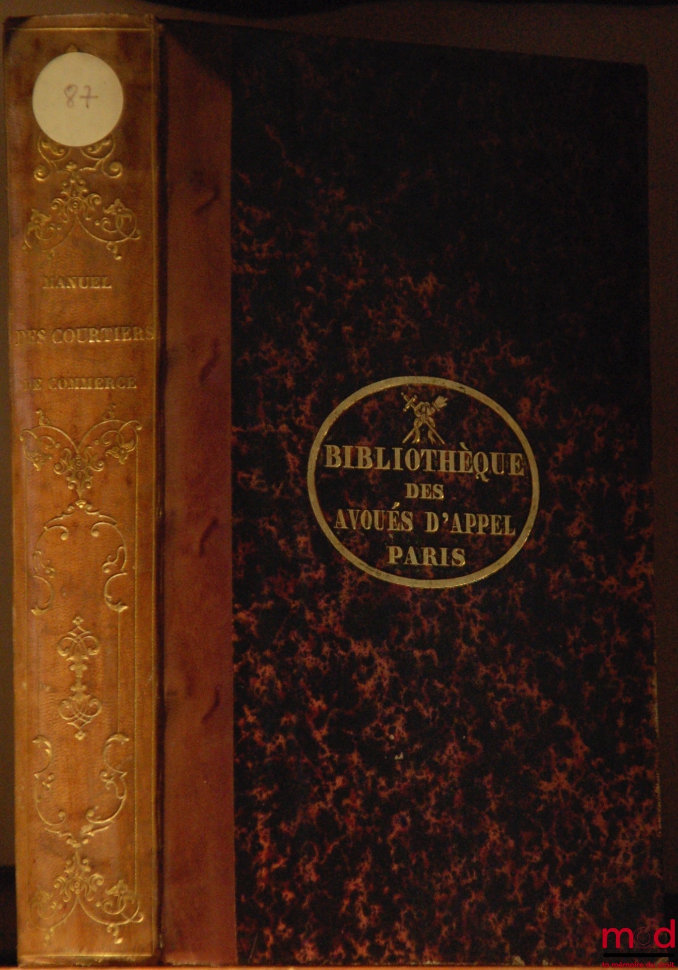 [Collectif] – NOUVEAU MANUEL DES COURTIERS DE COMMERCE publié par les soins de la Chambre Syndicale des Courtiers de marchandises et des Courtiers d’assurances près la Bourse de Paris