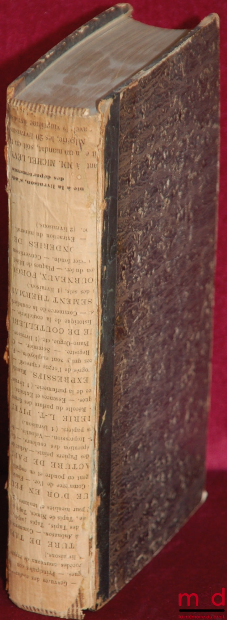 CHAUVEAU (Adolphe) – DE LA PROCÉDURE DE L’ORDRE, COMMENTAIRE DE LA LOI DU 21 MAI 1858, art. 749 à 779 ; Contenant 1° Un commentaire de chaque article ; 2° La solution de diverses questions sur l’application de la loi ; 3° Le texte de l’exposé des motifs,