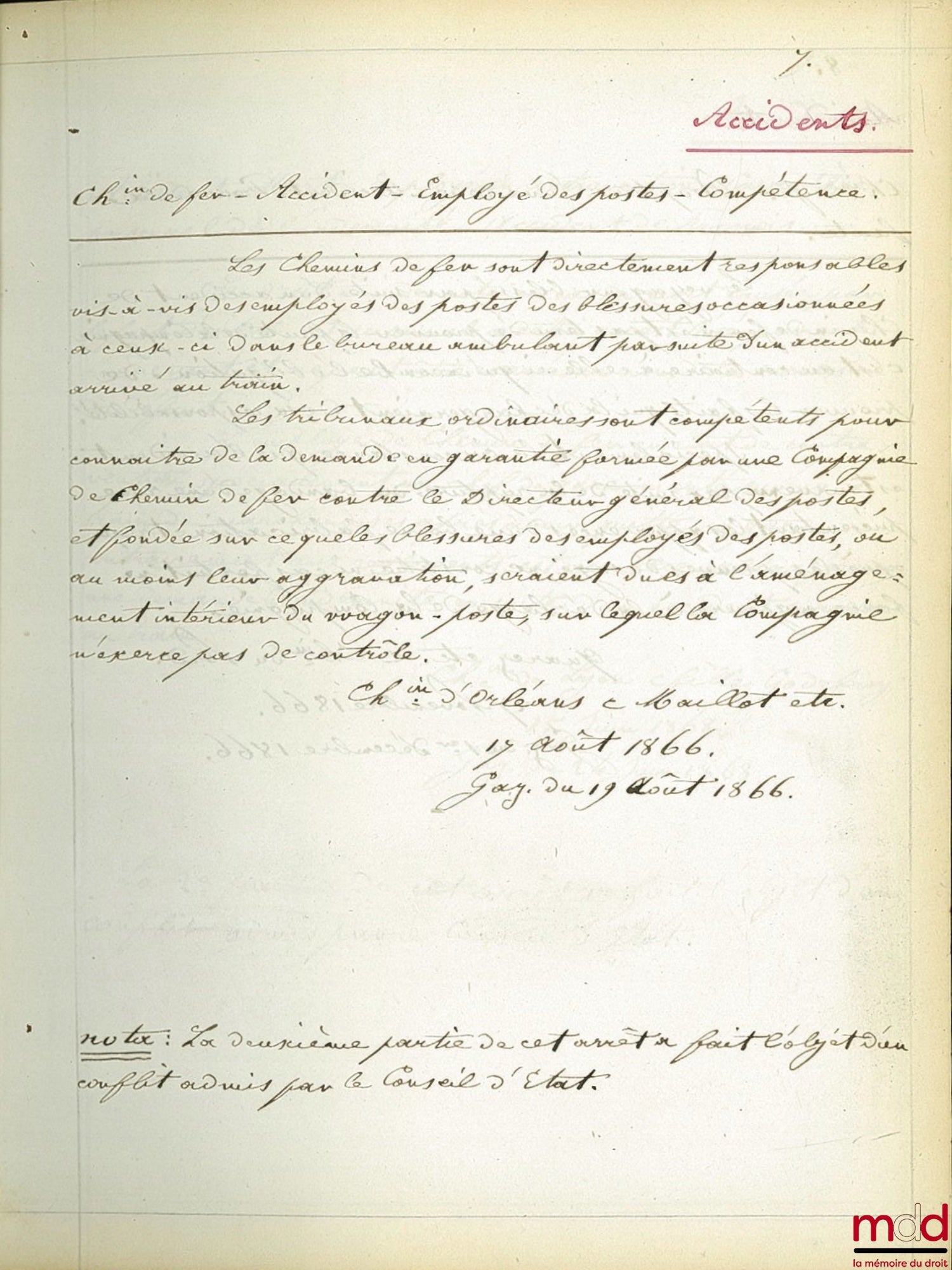 JURISPRUDENCE DE LA 1re CHAMBRE DE LA COUR D’APPEL [IMPÉRIALE] DE PARIS [1863-1898] : 1er vol. : 1863 à 1868 ; 2e vol. : 1869 à 1873 ; 3e vol. : 1874 à 1878 ; 4e vol. : 1879 à 1889 [fini à 1882] ; 5e vol. : 1884 à 1888 ; 6e vol. : 1889 à 1893 ; 7e vol. :