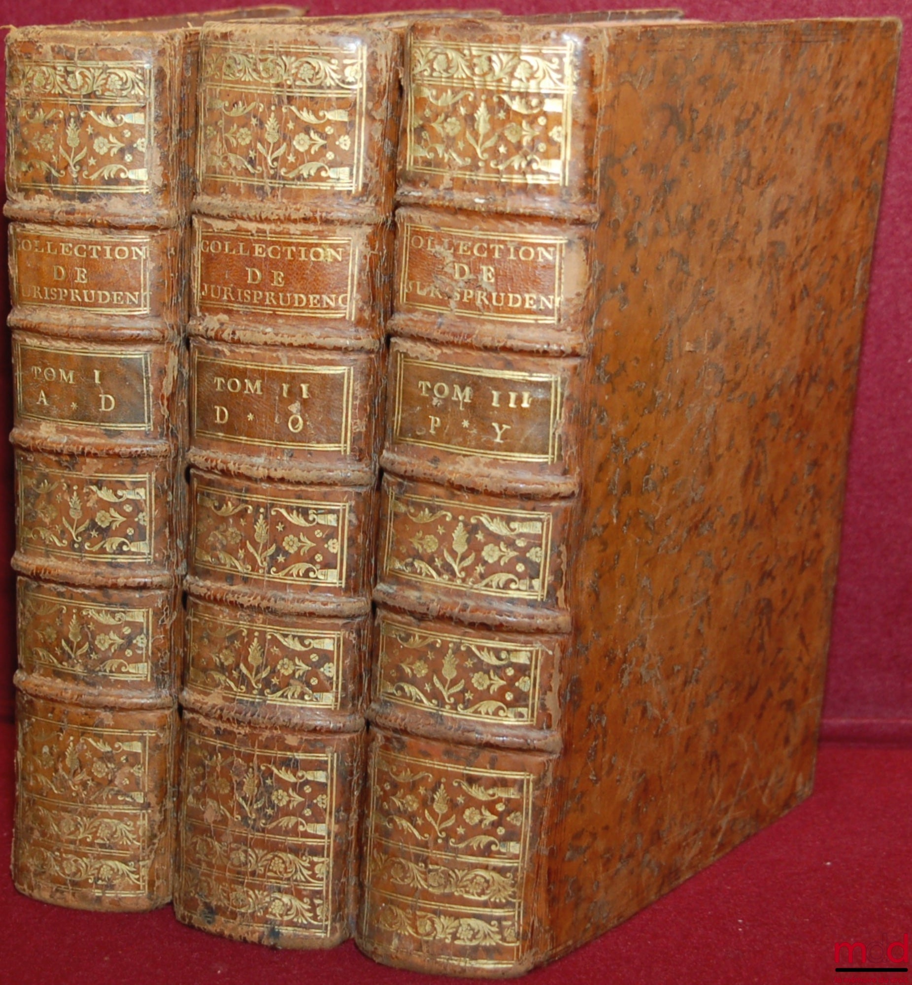 DENISART (Jean-Baptiste) – COLLECTION OF NEW DECISIONS AND CONCEPTS RELATING TO CURRENT CASE LAW, 6th corrected and enlarged ed., vol. I: A - D, vol. II: D - O and vol. III: P - Y