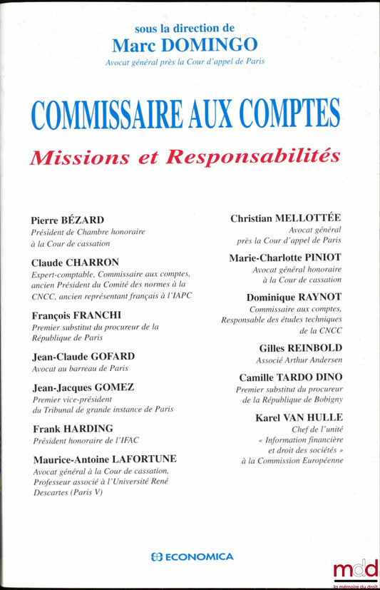 [Collectif] – COMMISSAIRE AUX COMPTES, MISSIONS ET RESPONSABILITÉS