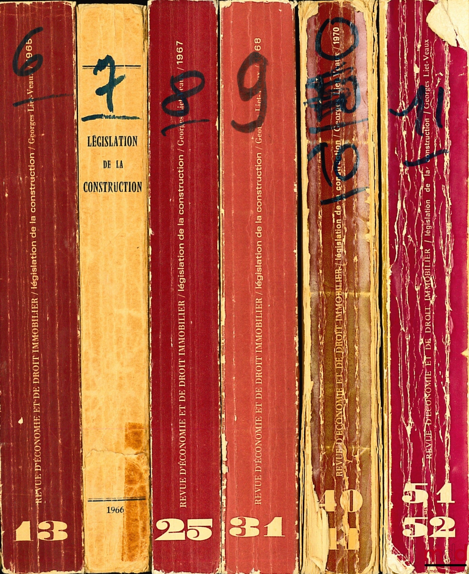 [Code] – LÉGISLATION DE LA CONSTRUCTION de 1960 à 1968 et 1970, 1972 , recueil de textes établi par le Service Juridique de Conseil Supérieur de l’Ordre des Architectes, sous la direction de Georges Liet-Veaux, coll. Techniques et Architecture