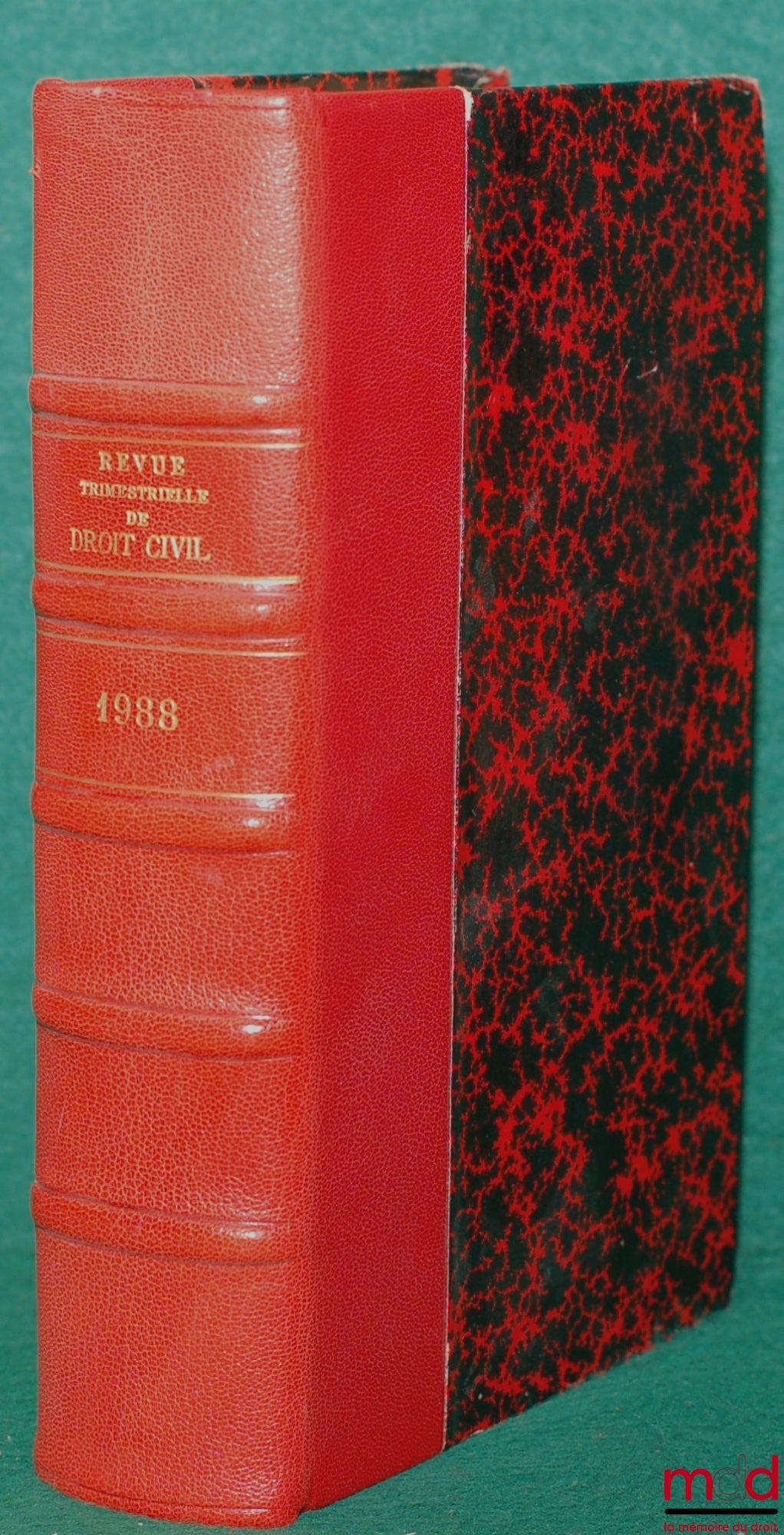 [ESMEIN (Adhémar) - RTDCiv.] – REVUE TRIMESTRIELLE DE DROIT CIVIL fondée par A. Esmein, l’année 1988