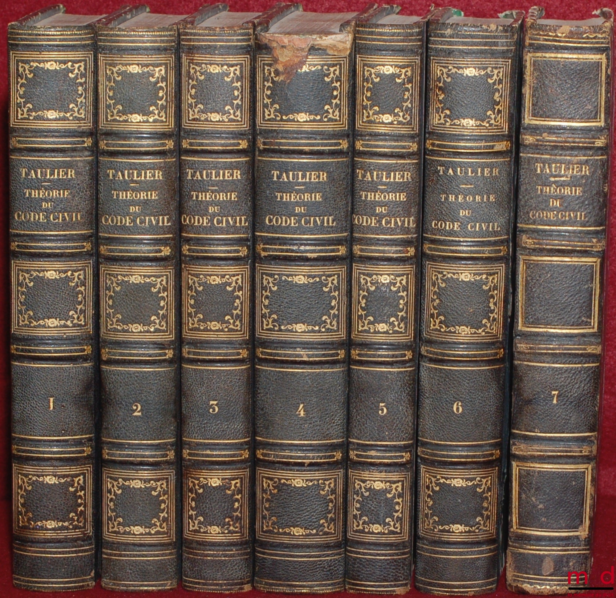 TAULIER (Joseph-Frédéric) – THÉORIE RAISONNÉE DU CODE CIVIL
