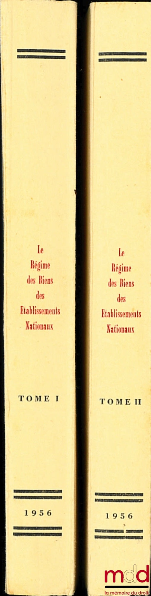 JACQUIGNON (Louis) – LE RÉGIME DES BIENS DES ÉTABLISSEMENTS NATIONAUX, Université d’Alger, Faculté de droit, année 1954, n° 1