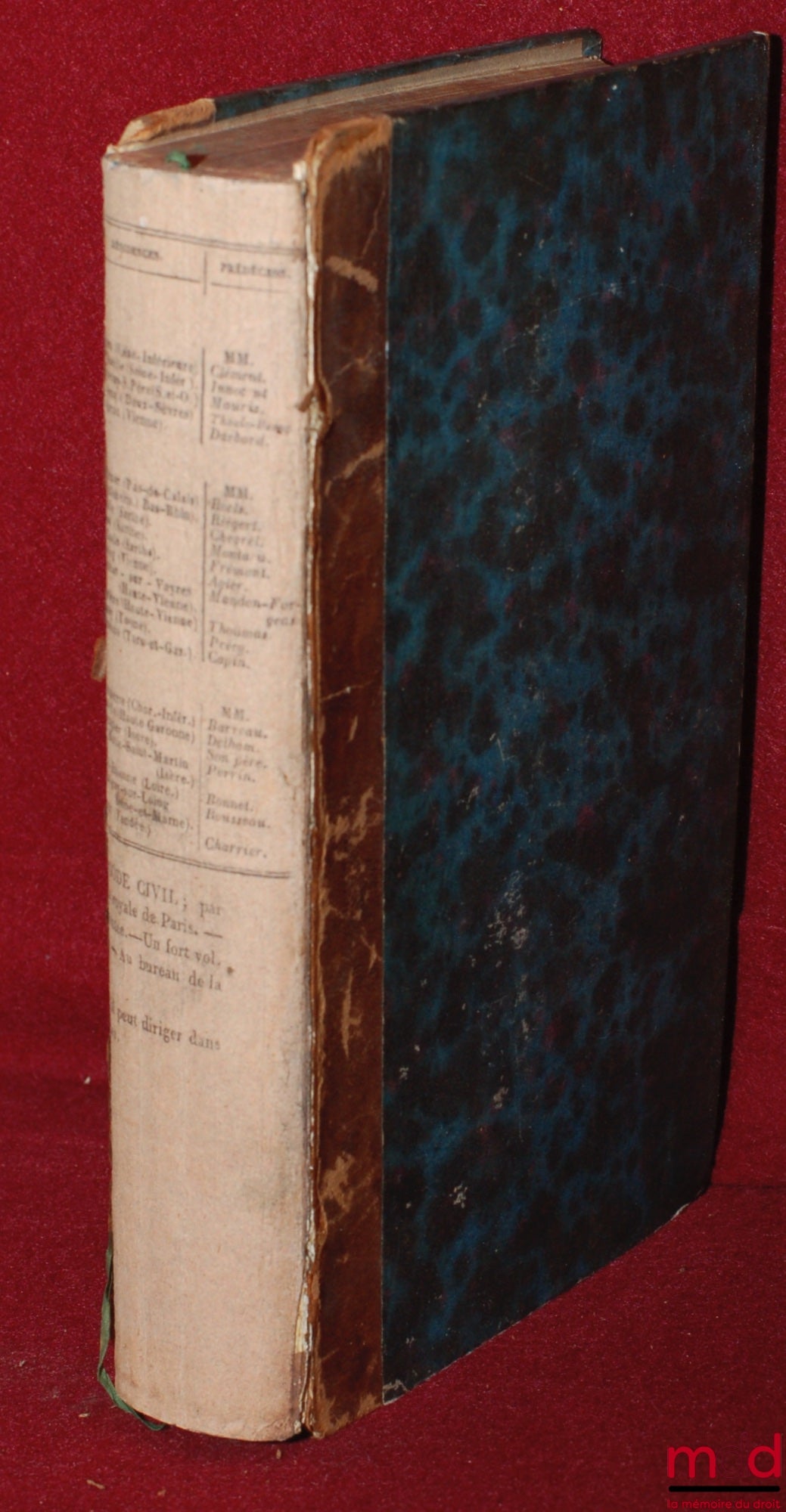 CAROU (J.-M.) – PRINCIPES OU TRAITÉ THÉORIQUE ET PRATIQUE DES ACTIONS POSSESSOIRES