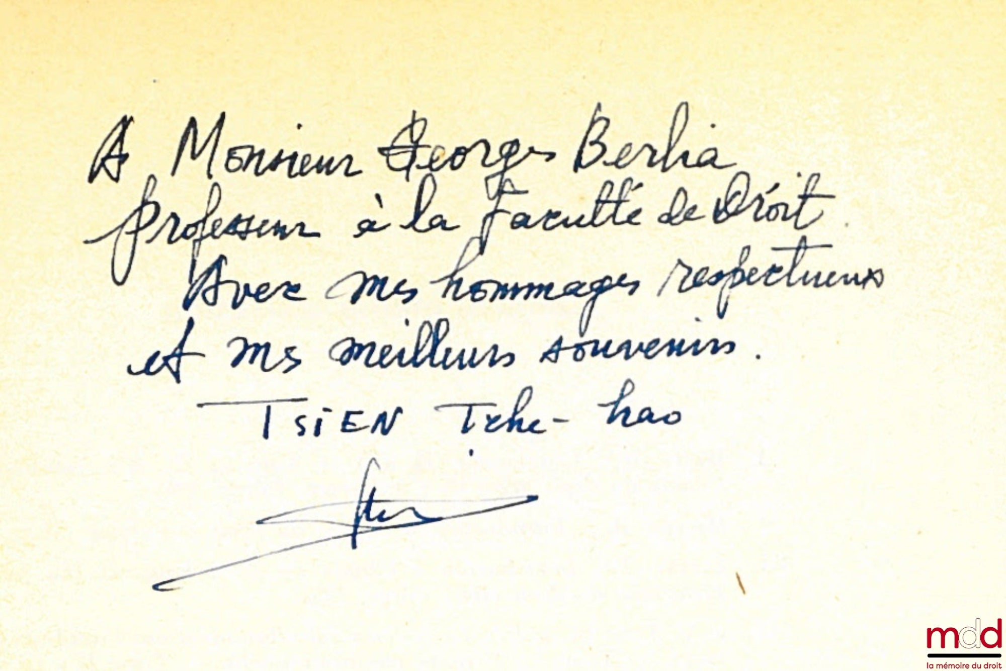 TSIEN (Tche-hao) – THE PEOPLE'S REPUBLIC OF CHINA, Constitutional Law and Institutions; Institute of Comparative Law of the University of Paris; Coll. Contemporary Legal Systems, Vol. XXII