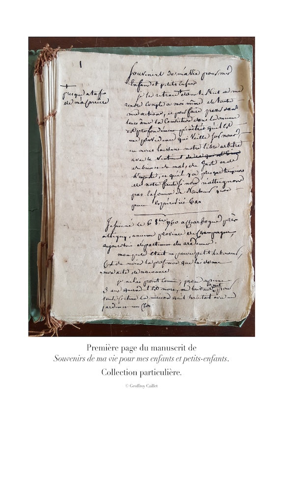 LOUIS (Jean-Baptiste) – MÉMOIRES D’UN AVOCAT AU COEUR DES RÉVOLUTIONS  1789 - 1830   Édition établie et annotée par Geoffroy Caillet, Rédacteur en chef du Figaro histoire   Présentation par Yves Ozanam, Archiviste de l’ordre des avocats au barreau de Pari