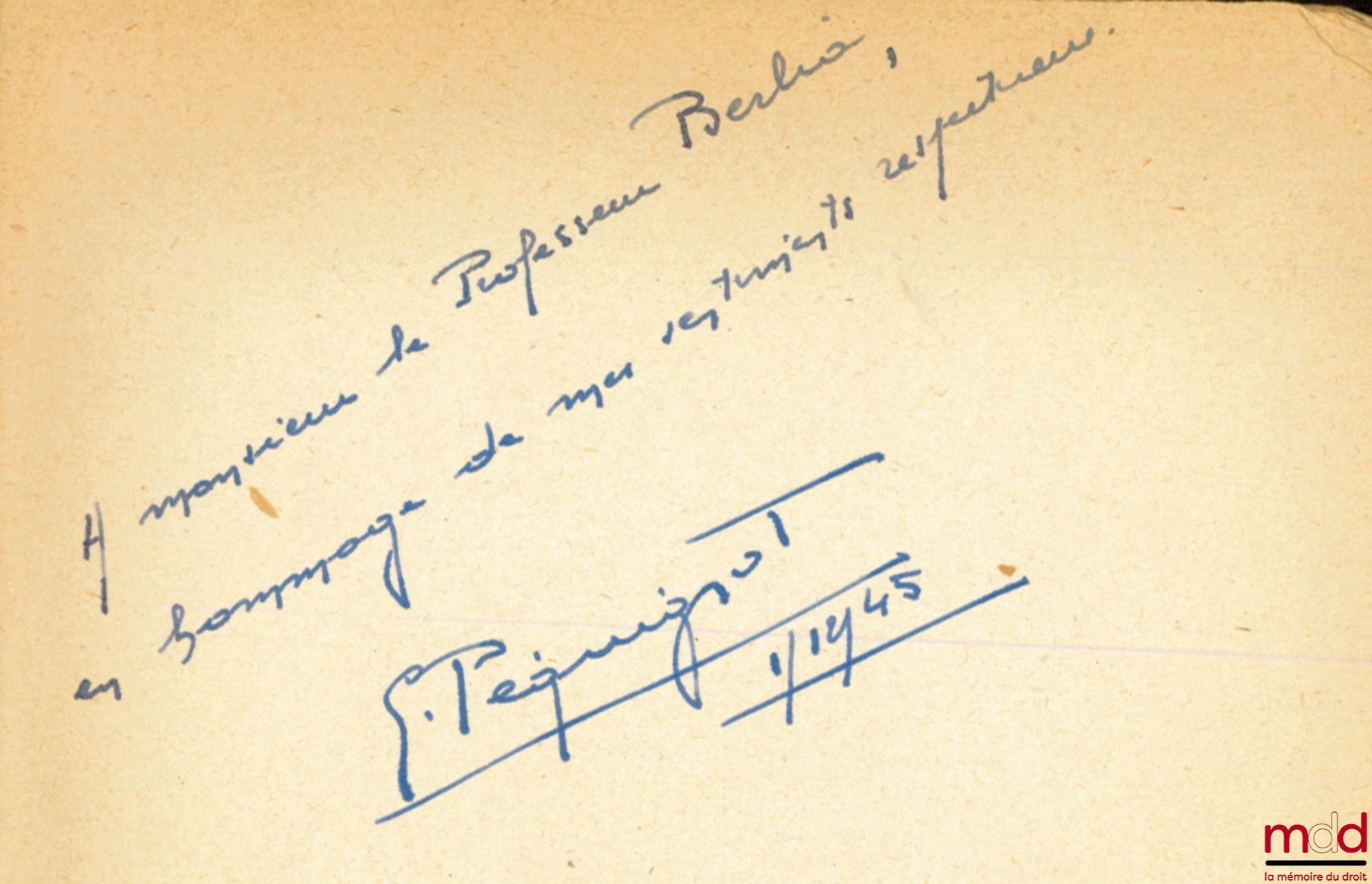 PÉQUIGNOT (Georges) – THÉORIE GÉNÉRALE DU CONTRAT ADMINISTRATIF