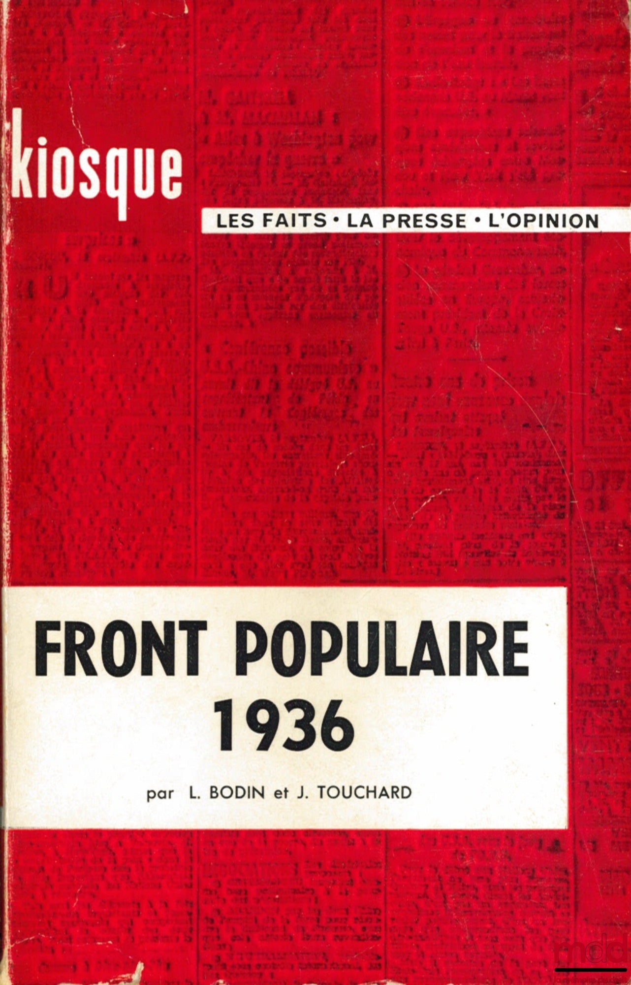 BODIN (Louis) et TOUCHARD (Jean) – FRONT POPULAIRE 1936