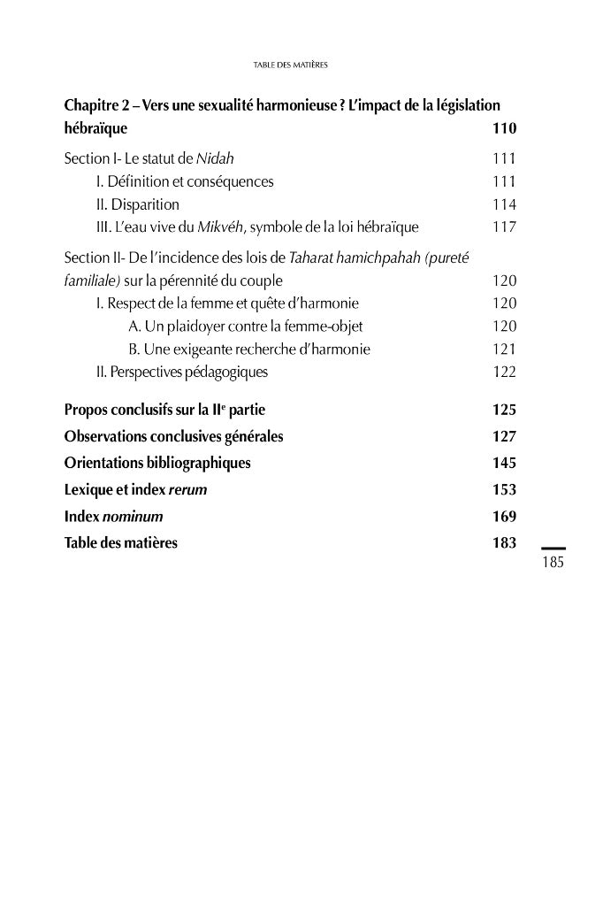 SCIALOM (Rémy) – ANTHOLOGIE DE DROIT HÉBRAÏQUE, t. II  – Mariage & sexualité –   Préface du Professeur Charles LEBEN