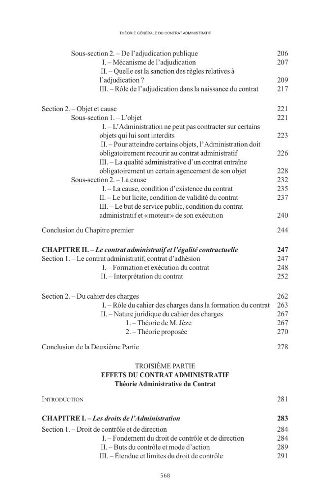 PÉQUIGNOT (Georges) – THÉORIE GÉNÉRALE DU CONTRAT ADMINISTRATIF   Préface de Laurent RICHER  Réimpression de l’éd. de 1945 chez A. Pédone,  entièrement recomposée et corrigée par Maude Lajoinie