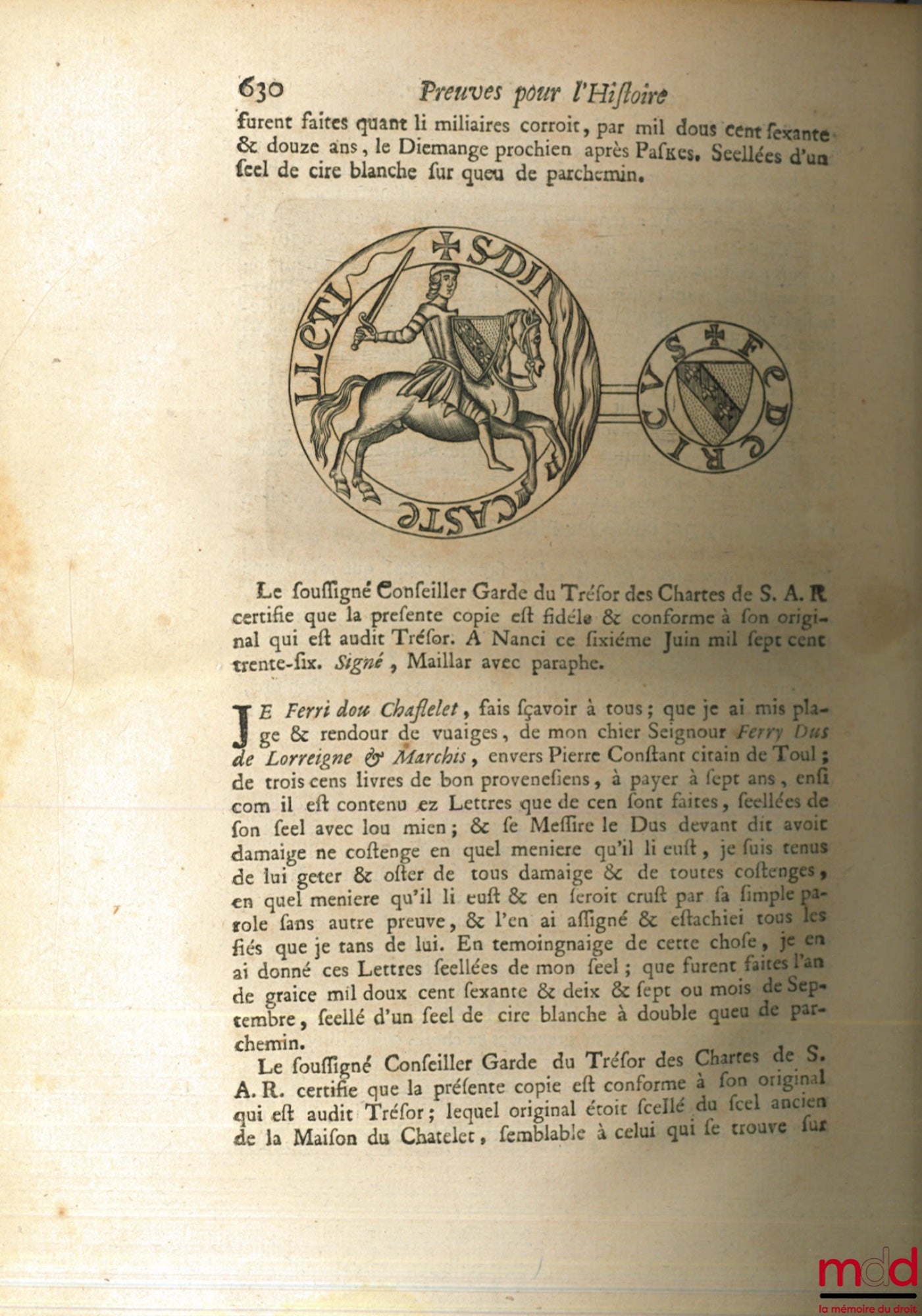 DUNOD DE CHARNAGE (François Ignace) – HISTOIRE DU SECOND ROYAUME DE BOURGOGNE, DU COMTÉ DE BOURGOGNE SOUS LES ROIS CARLOVINGIENS, DES III ET IVe ROYAUMES DE BOURGOGNE, ET DES COMTES DE BOURGOGNES, Montbéliard & Neufchatel. Avec une description du Comté de