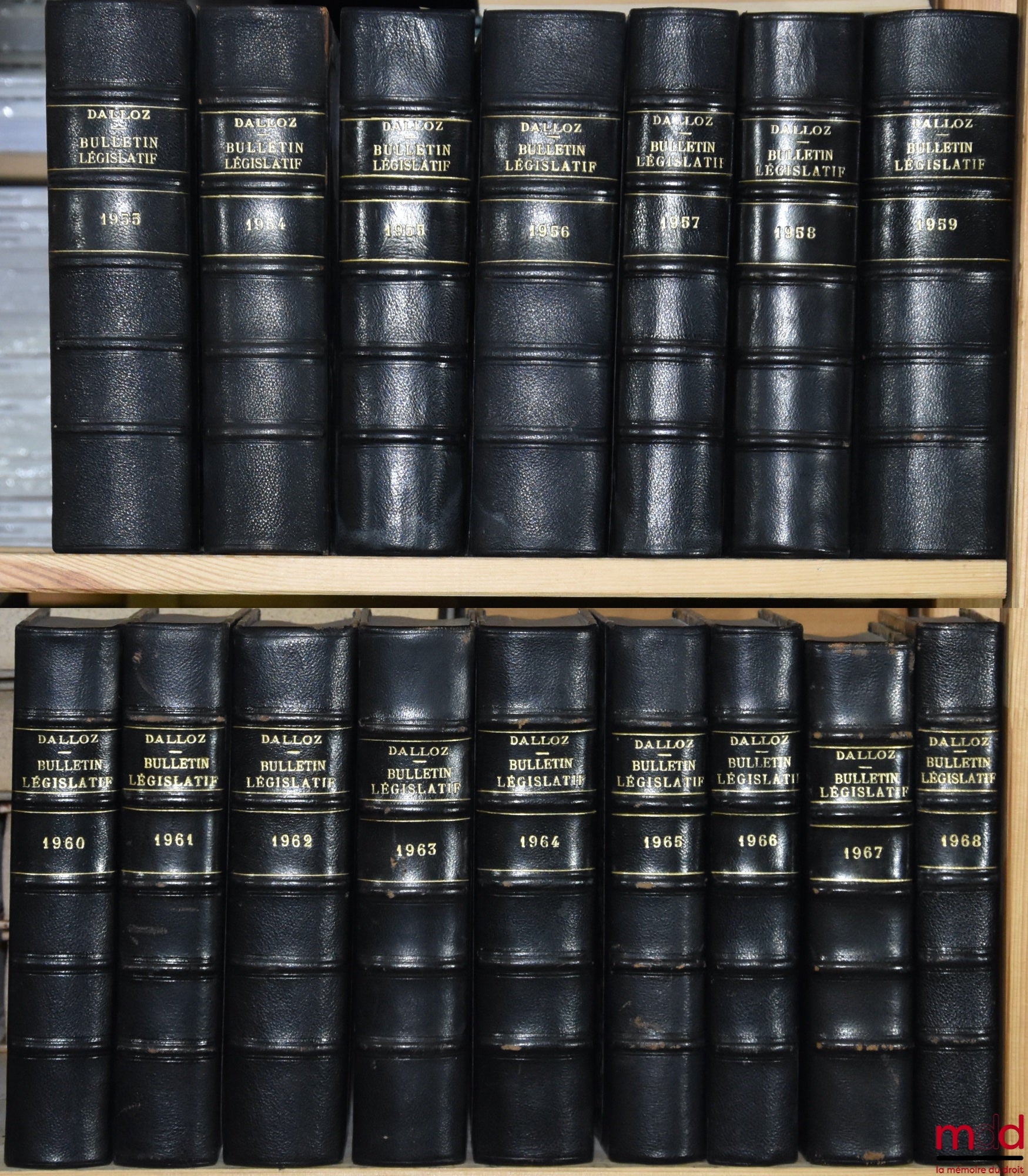 LE BULLETIN LÉGISLATIF DALLOZ, Lois, Décrets, Arrêtés, Circulaires, etc… paraissant deux fois par mois, 1953 à 1968 [complet]