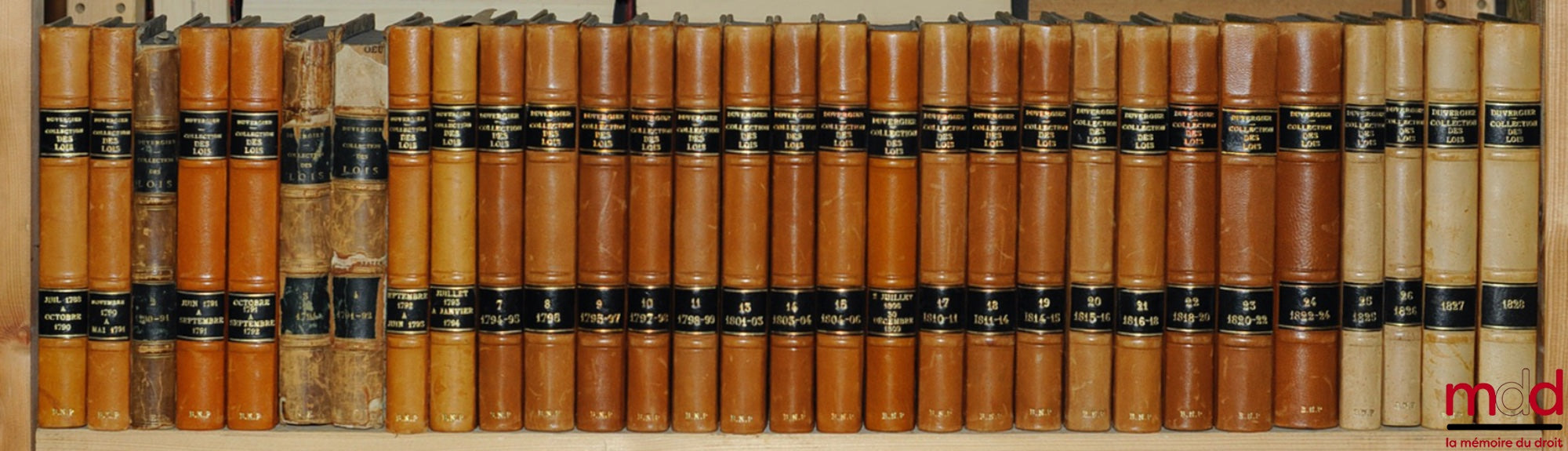 [DUVERGIER (Jean-Baptiste)] – COLLECTION COMPLÈTE DES LOIS, Décrets, Ordonnances, Réglements, AVIS DU CONSEIL-D’ÉTAT, publié sur les éditions officielles du Louvre ; de l’Imprimerie nationale, par Baudouin ; et du Bulletin des Lois ; (De 1788 à 1830 inclu