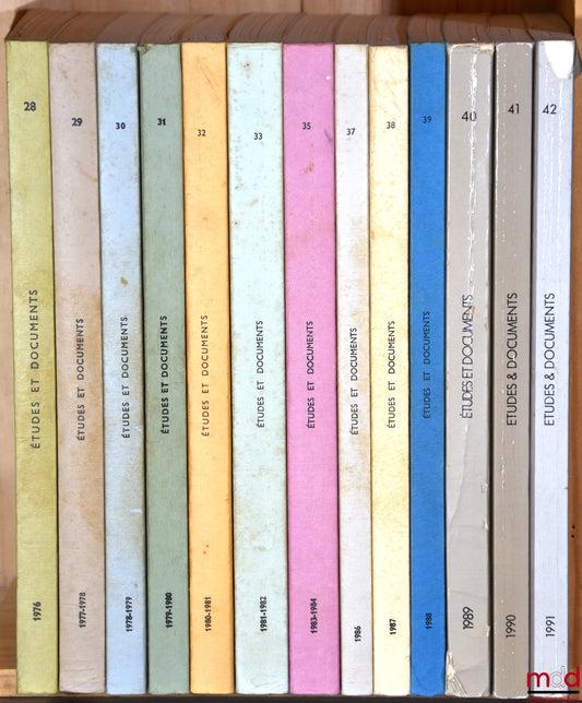 [EDCE] – ÉTUDES ET DOCUMENTS DU CONSEIL D’ÉTAT, rapport public, n° 28 (1976) à n° 41 (1991) [mq. n° 34 et  36]