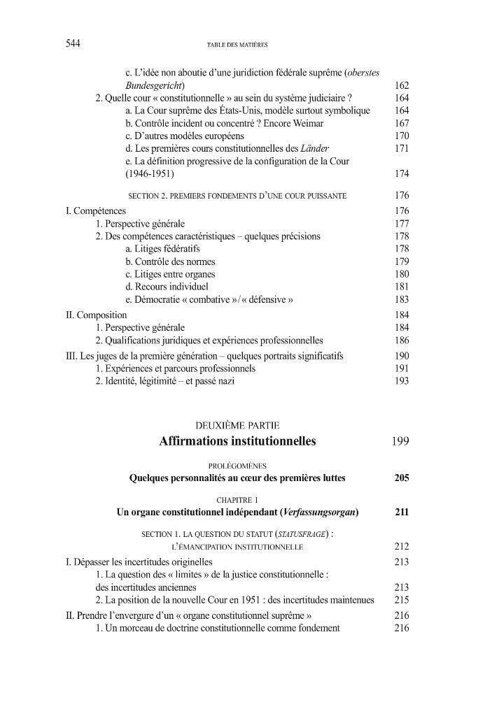 GAILLET (Aurore ) – LA COUR CONSTITUTIONNELLE FÉDÉRALE ALLEMANDE,  Reconstruire une démocratie par le droit (1945-1961)   Préfaces de Dieter GRIMM et Michael STOLLEIS