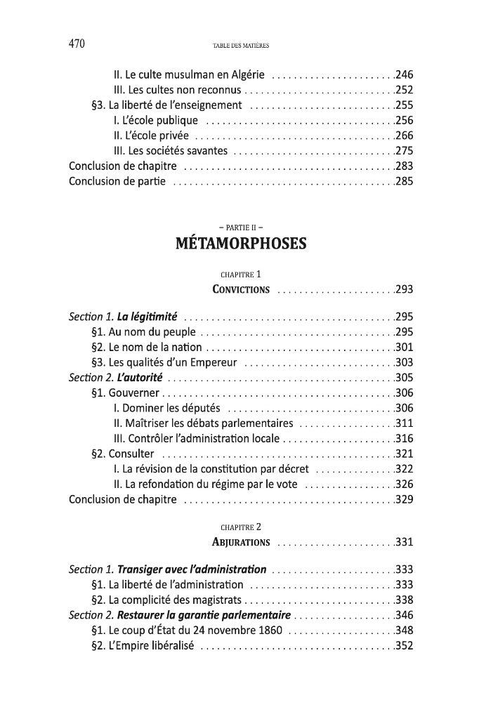 HABERT (Benoît) – LA GARANTIE DES LIBERTÉS (1852-1870)   Préfaces de Brigitte BASDEVANT-GAUDEMET et François SAINT-BONNET