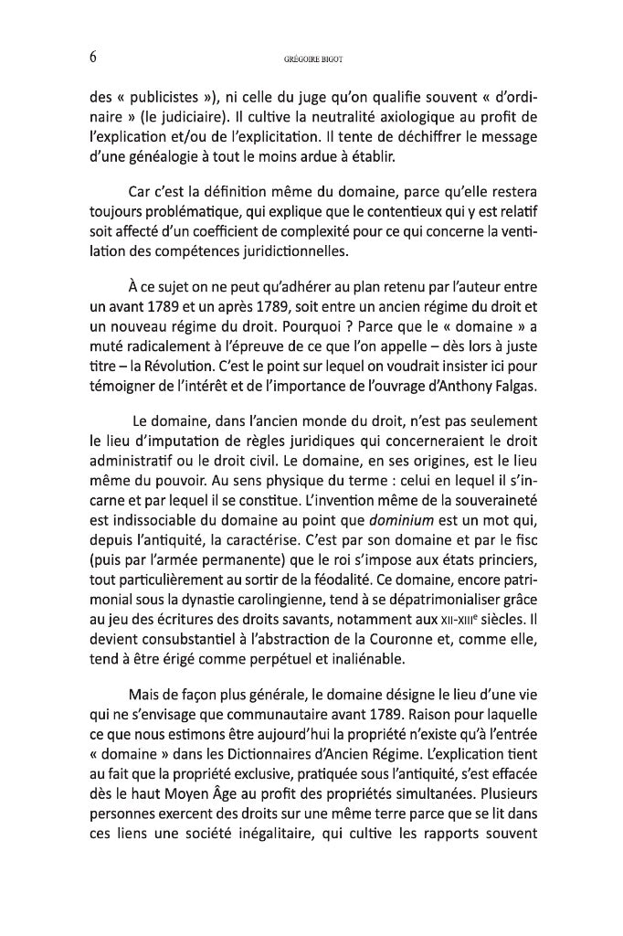FALGAS (Anthony) – LES ORIGINES DU CONTENTIEUX DOMANIAL  (Ve-XIXe SIÈCLE) ;  Préface de Grégoire BIGOT
