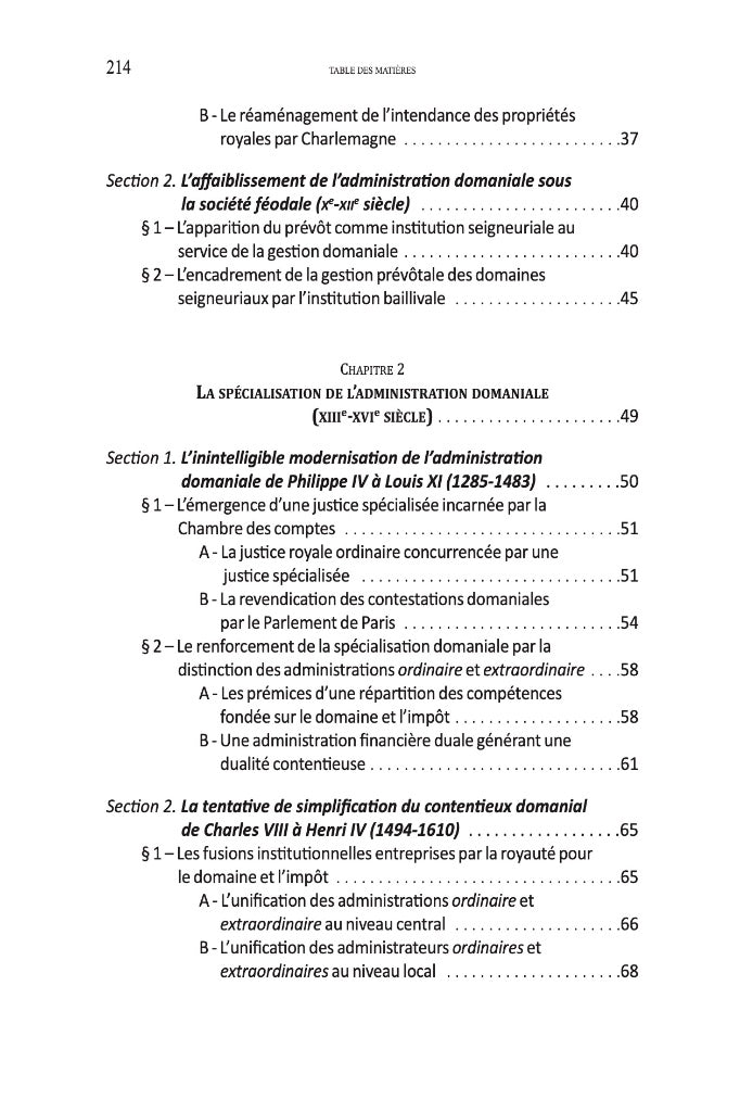 FALGAS (Anthony) – LES ORIGINES DU CONTENTIEUX DOMANIAL  (Ve-XIXe SIÈCLE) ;  Préface de Grégoire BIGOT