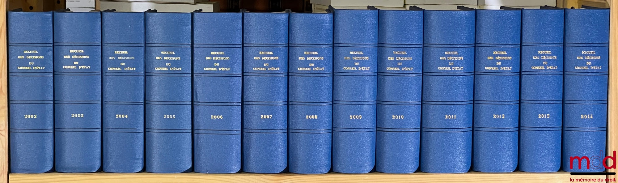 [Recueil Lebon - Conseil d’État] – RECUEIL DES DÉCISIONS DU CONSEIL D’ÉTAT STATUANT AU CONTENTIEUX DU TRIBUNAL DES CONFLITS ET DES JUGEMENTS DES TRIBUNAUX ADMINISTRATIFS, coll. Lebon, Panhard, Chalvon-Demersay fondée en 1821, de 1990 à 2014 [complet]