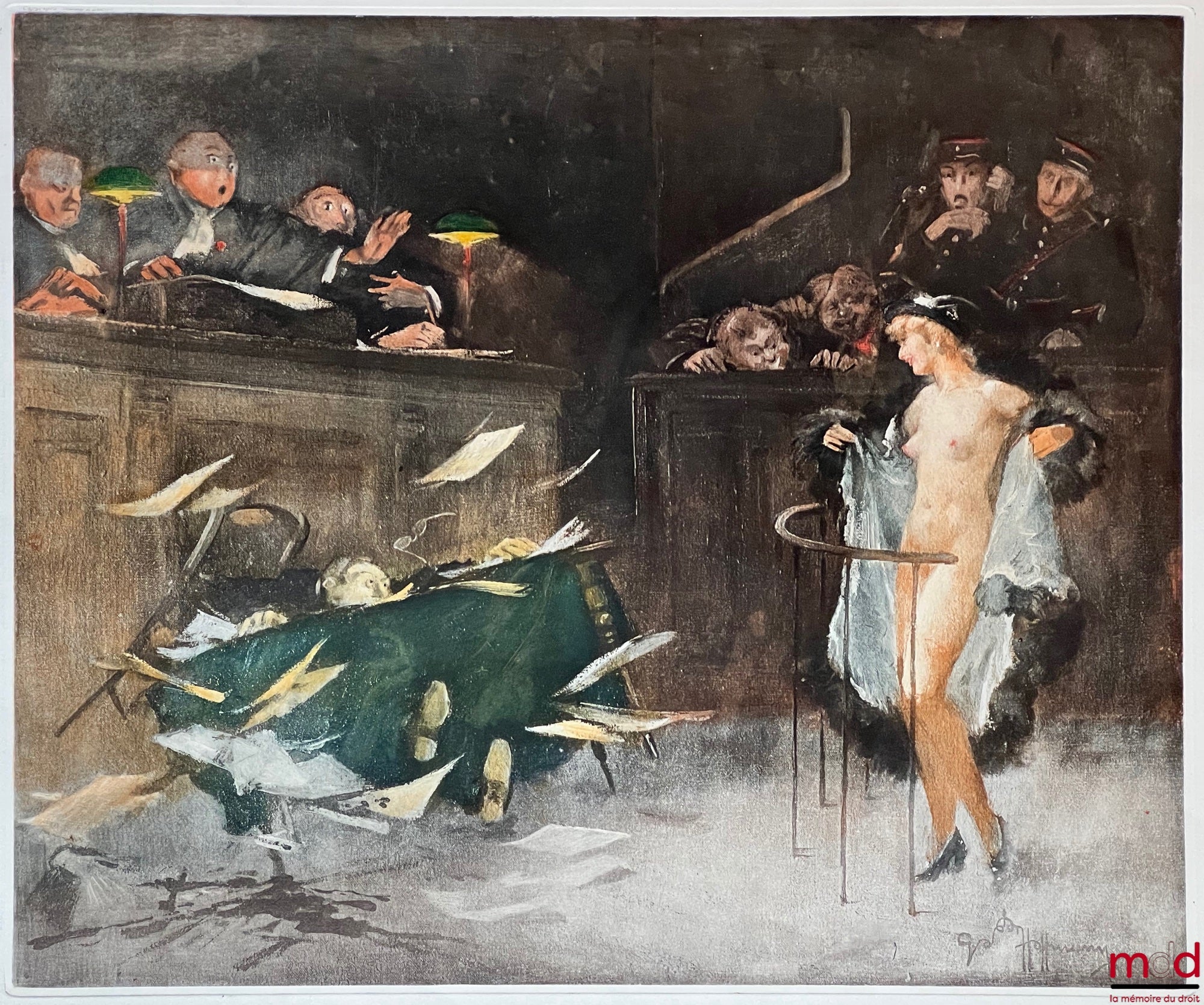 HOFFMANN (Gaston) – « DERNIER ARGUMENT », Lithographie couleur