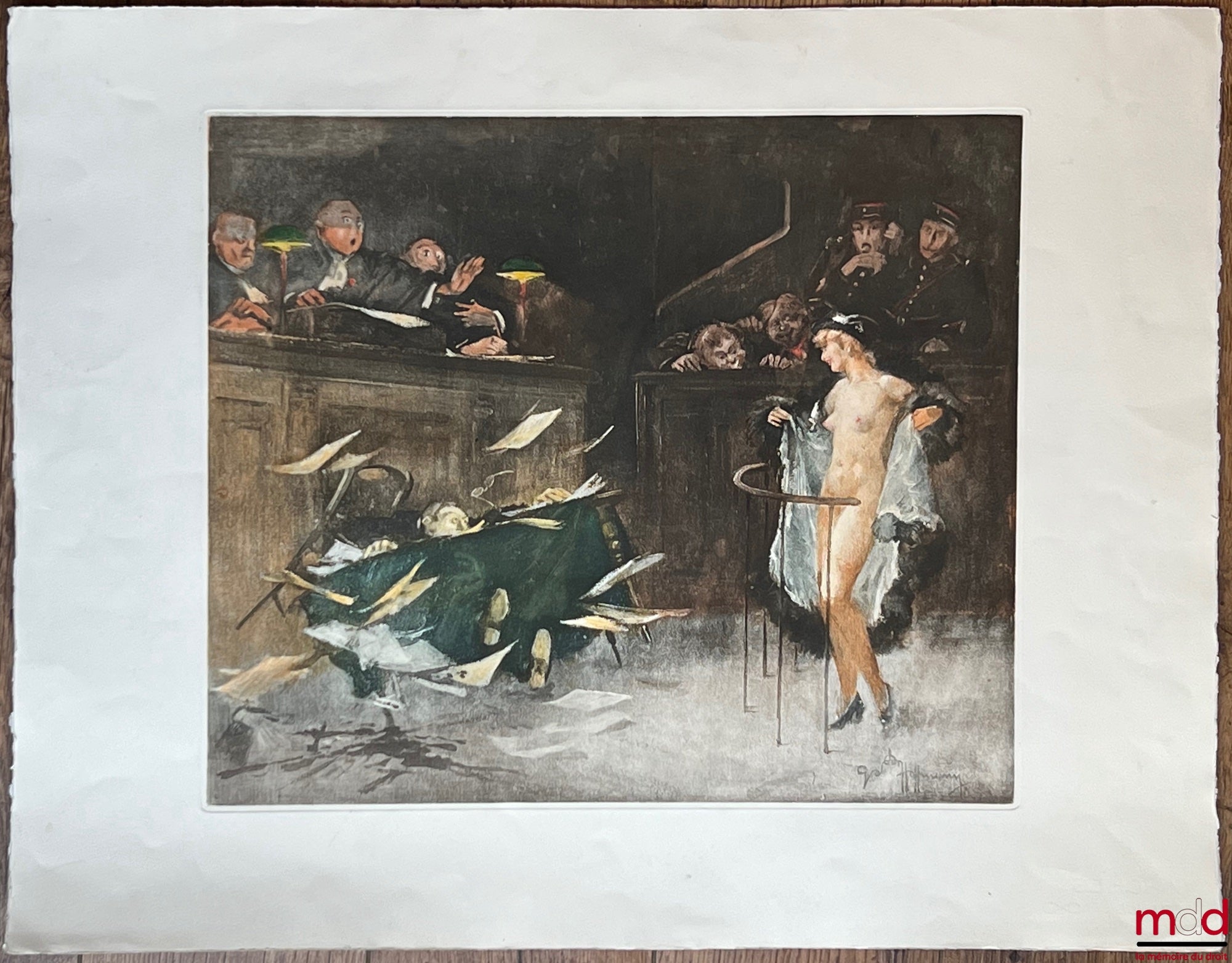 HOFFMANN (Gaston) – « DERNIER ARGUMENT », Lithographie couleur