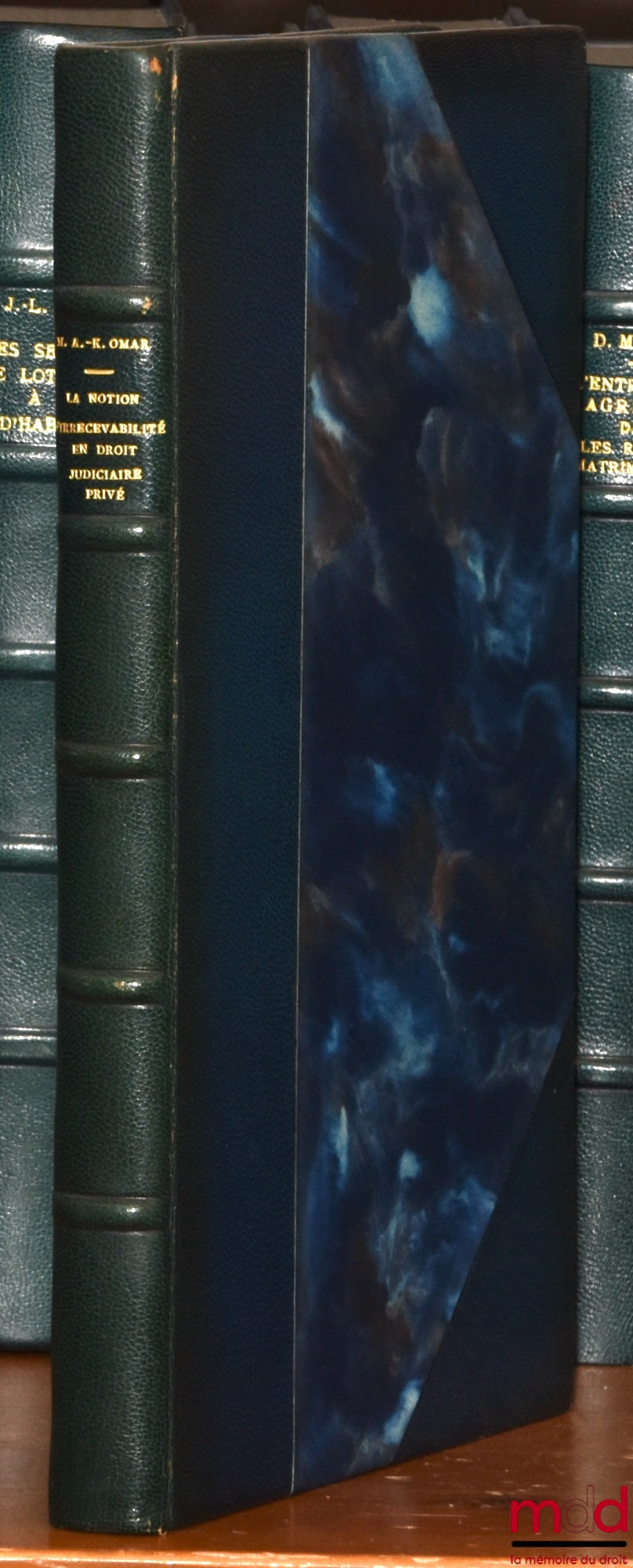 OMAR (Mohamed Abdel-Khalek) – LA NOTION D’IRRECEVABILITÉ EN DROIT JUDICIAIRE PRIVÉ, Préface de Roger Perrot, Bibl. de droit privé, t. LXXX