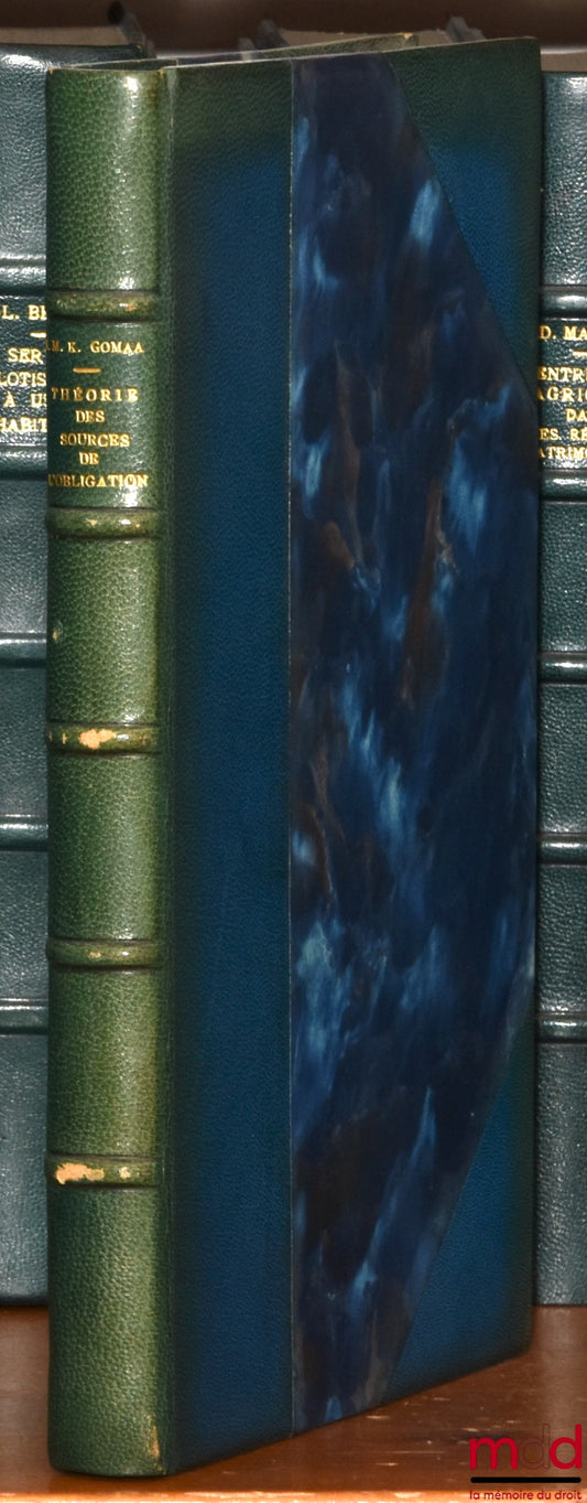 GOMAA (Nooman M. K. ) – THÉORIE DES SOURCES DE L’OBLIGATION, Préface de Jean Carbonnier, Bibl. de droit privé, t. LXXXVIII