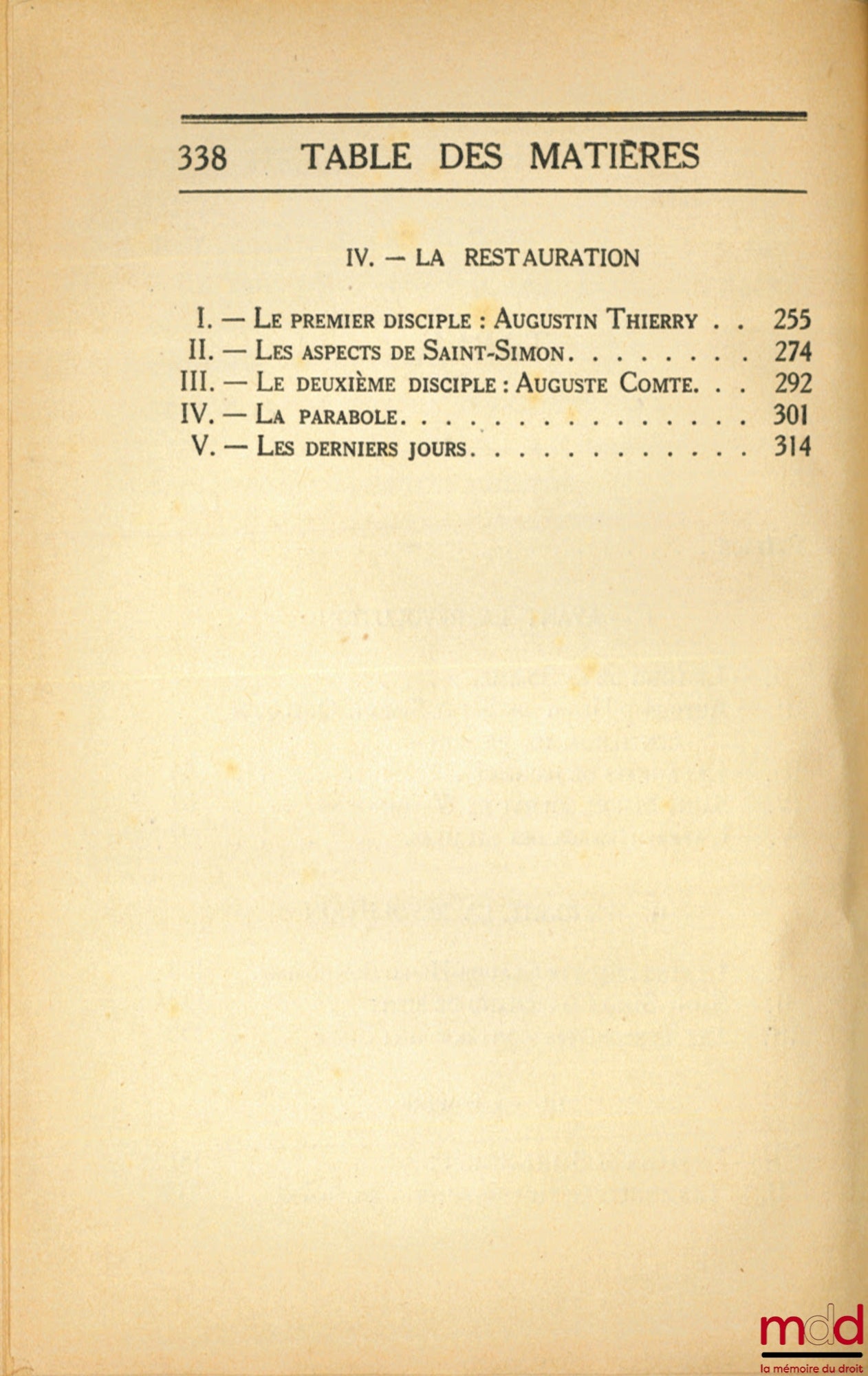 [Saint-Simon], LEROY (Maxime) – LA VIE DU COMTE DE SAINT-SIMON 1760-1825, coll. Les Cahiers verts, t. 54