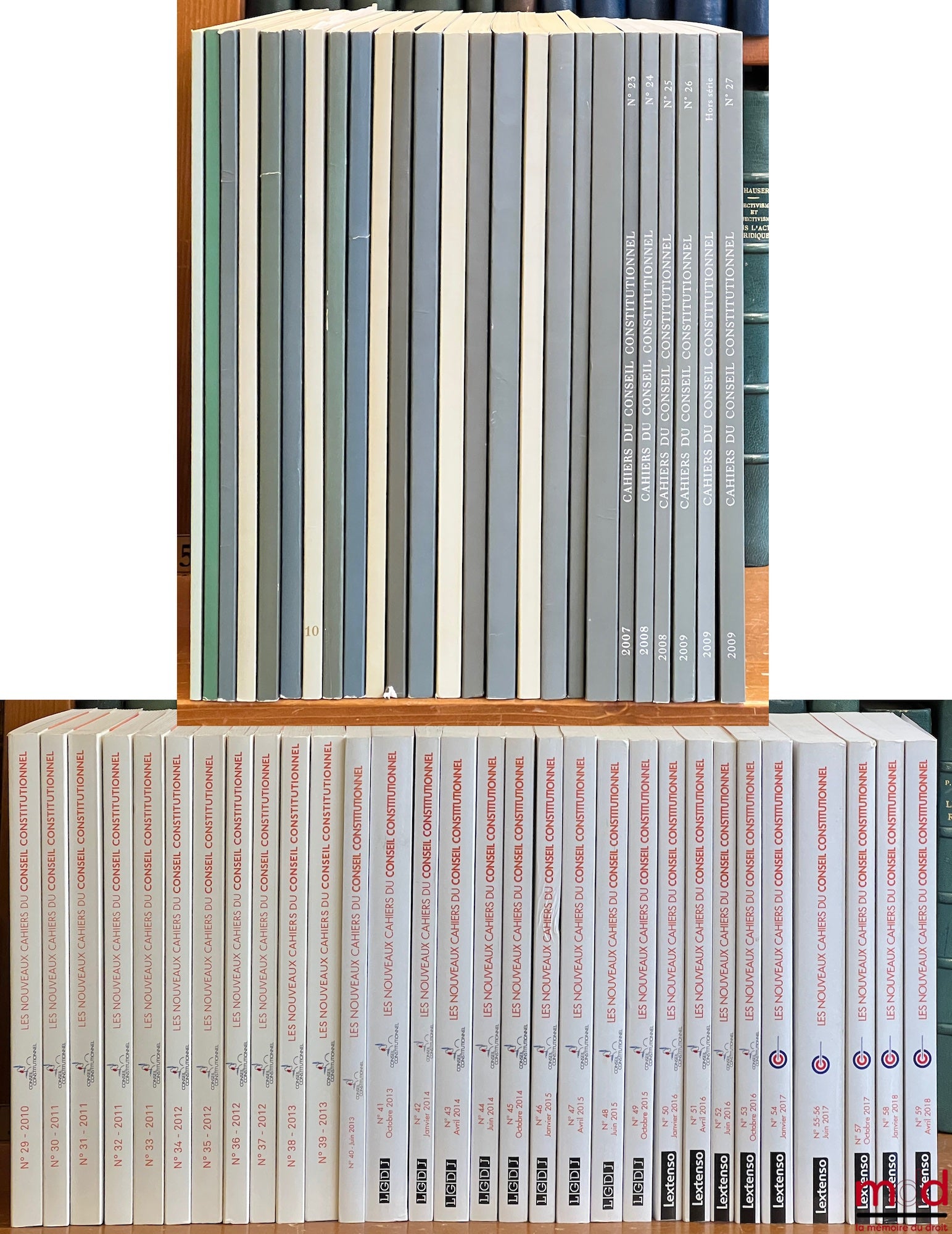 [Conseil constitutionnel] – LES [NOUVEAUX] CAHIERS DU CONSEIL CONSTITUTIONNEL, du n° 1 (1996 - Tête de collection) au n° 59 (avril 2018) [mq. 4 fasc.]