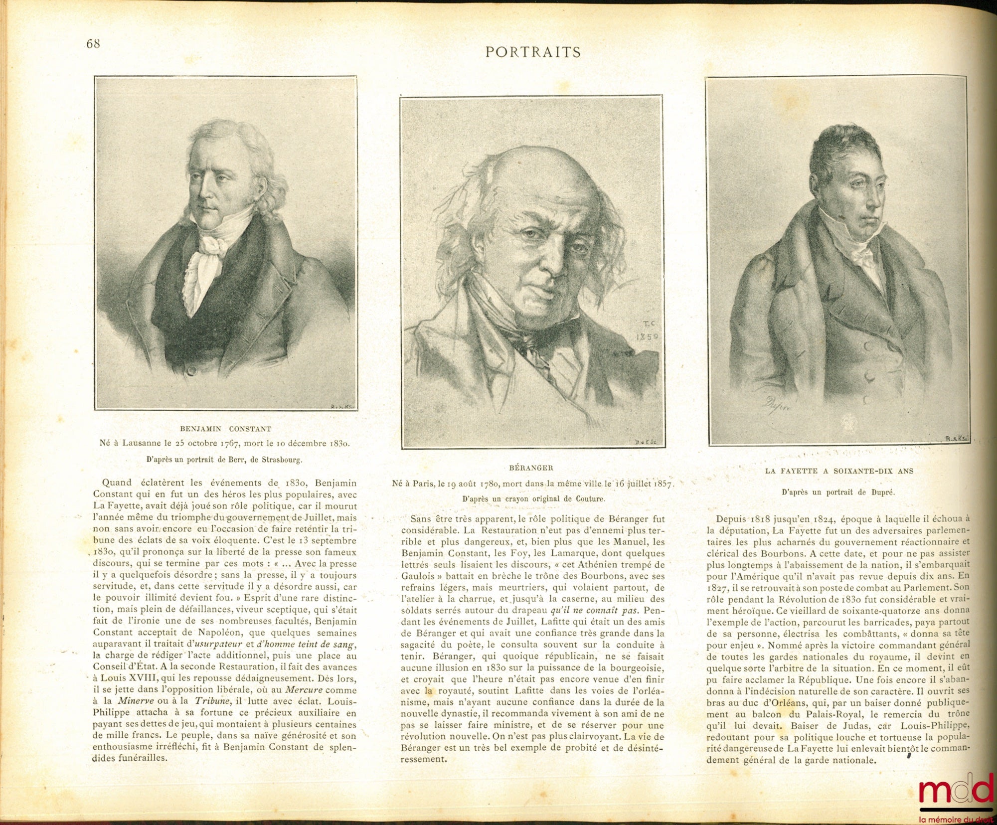 DAYOT (Armand) – REVOLUTIONARY DAYS 1830-1848, based on Paintings, Sculptures, Drawings, Lithographs, Medals, Autographs, Objects… of the Time