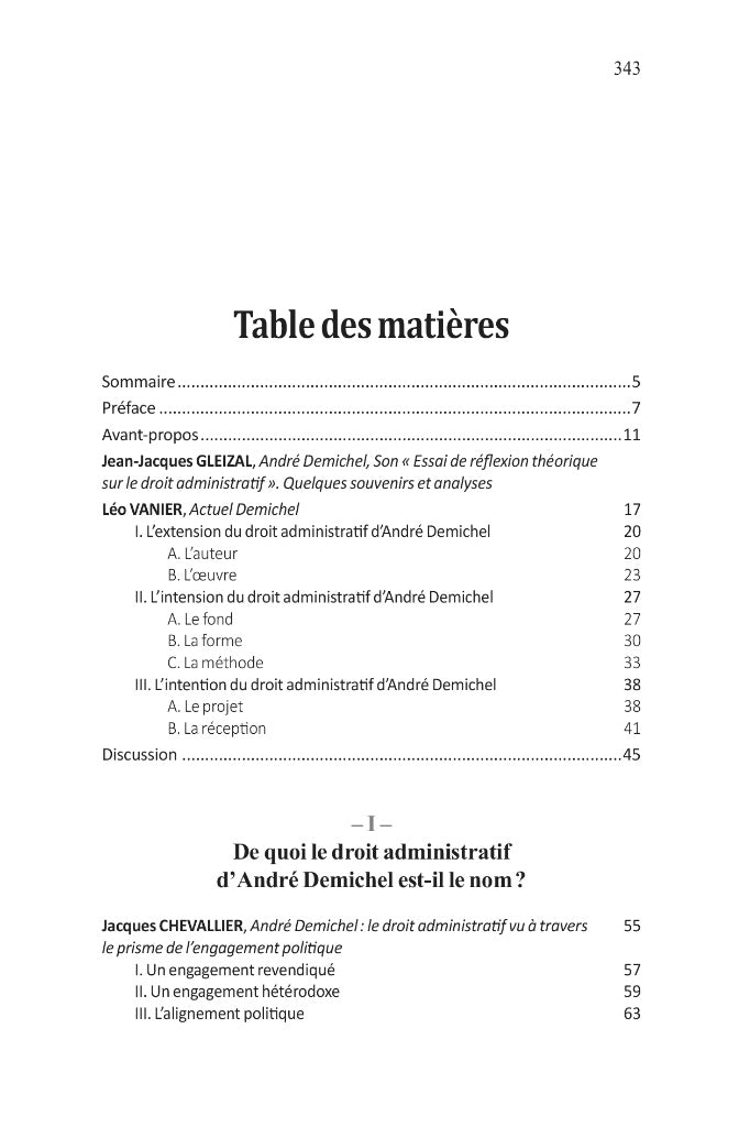 LE DROIT ADMINISTRATIF D’ANDRÉ DEMICHEL  Actes du colloque virtuel organisé les 8 et 9 avril 2021 par le CERMUD de l’ULHN sous la dir. de Léo VANIER  Préface de Francine DEMICHEL, Avant-propos de Jean-Jacques GLEIZAL  coll. Contextes. Culture du droit, t.