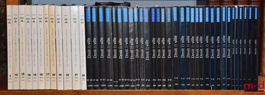 [RDV] – DROIT ET VILLE, Revue de l’Institut des Études Juridiques de l’Urbanisme et de la Construction fondée par Michel Despax ; Urbanisme, Construction, Aménagement du Territoire, n° 9 et 10 (1980), du n° 13 (1982) au n° 21 (1986), du n° 44 (1997) au n°