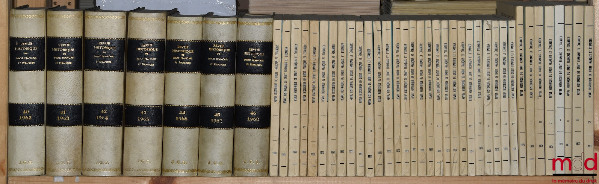 [RHDFE] – NOUVELLE REVUE HISTORIQUE DE DROIT FRANÇAIS ET ÉTRANGER, fondée en 1855 par MM. É. Laboulaye, E. de Rozière, R. Dareste et C. Ginouilhac, Publié avec le concours du centre National de la Recherche Scientifique, de 1883 (7e année) à 2003