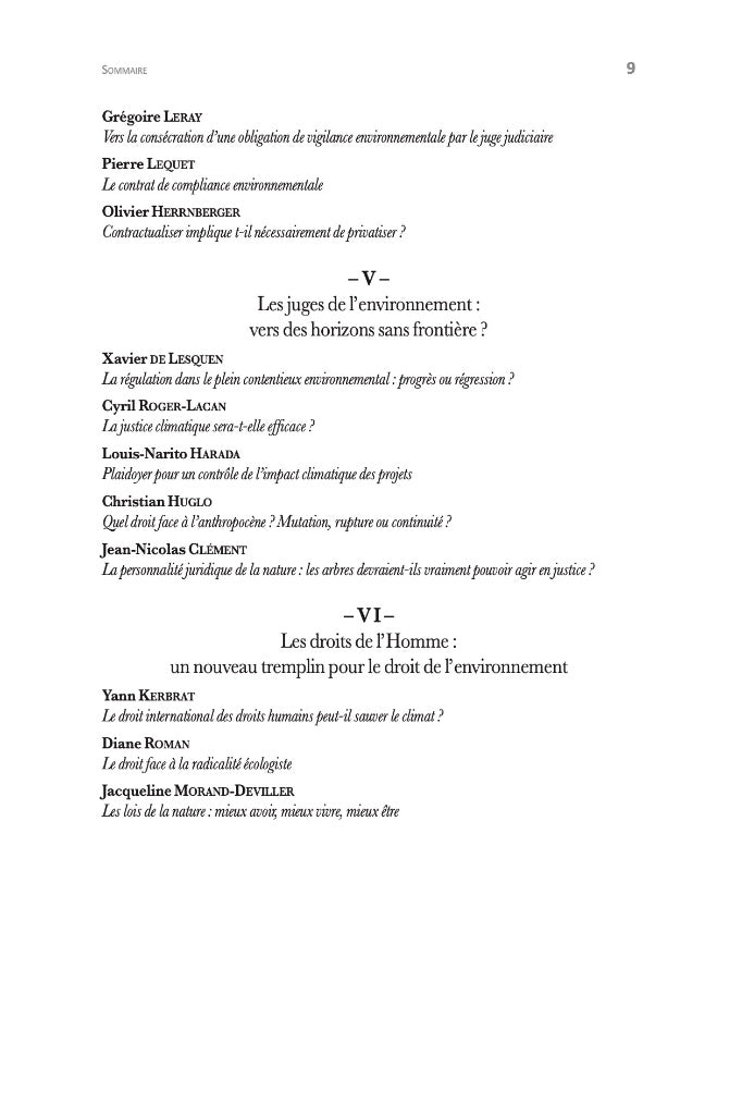 FLORILÈGES DU DROIT DE L’ENVIRONNEMENT   Sous la direction de Jean-Pierre BOIVIN, Norbert FOULQUIER et Christian HUGLO