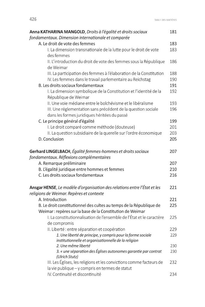 WEIMAR : UNE CONSTITUTION MONDIALE ? Contexte et réception de la Constitution de 1919  Sous la direction de Thomas KLEINLEIN, Traduit en français par Guy Monard et Clothilde Melin,  Préface de Aurore GAILLET
