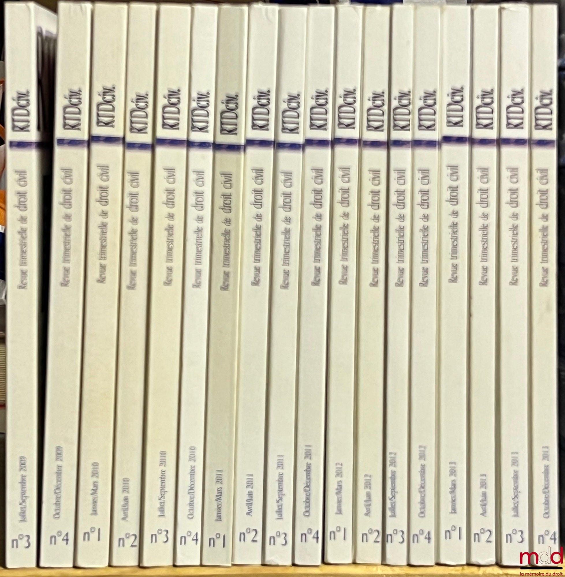 [RTDCiv. - ESMEIN (Adhémar)] – REVUE TRIMESTRIELLE DE DROIT CIVIL, fondée par Adhémar Esmein, de 1962 à 2013 [strictement complet]